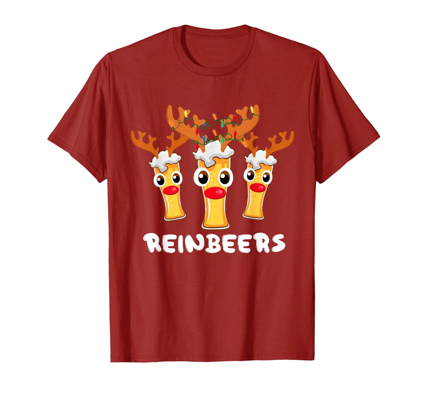 Reinbeers Funny Reindeer Beer Christmas Drinking Xmas Pajama T-Shirt