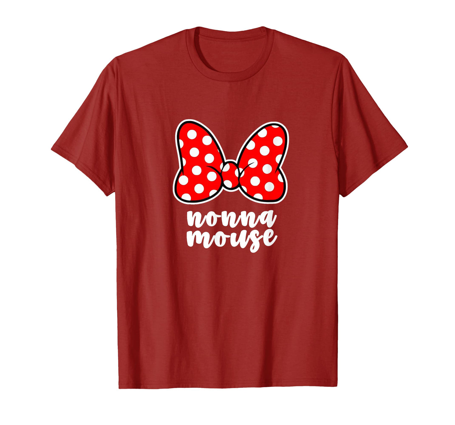 Womens Nonna Mouse Family Vacation Bow T-Shirt