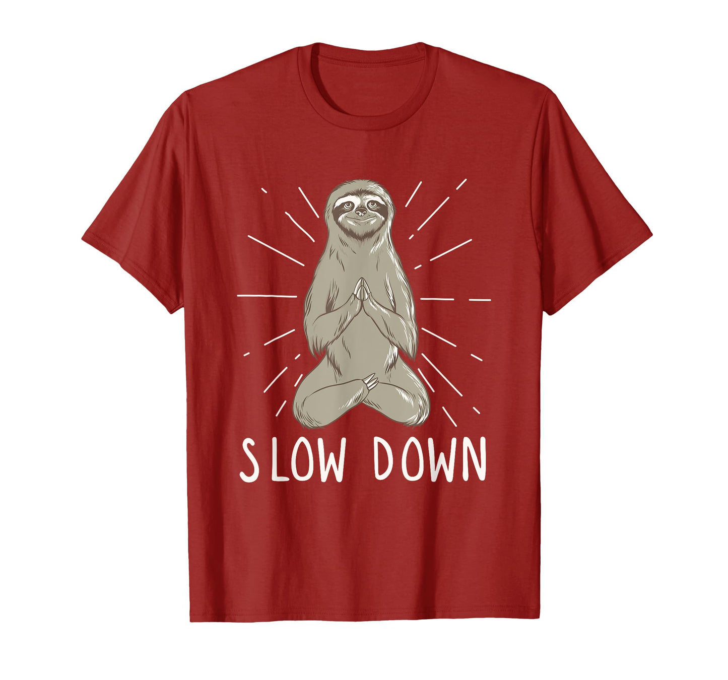 Slow Down Yoga Sloth - Funny Meditation & Yoga T-Shirt