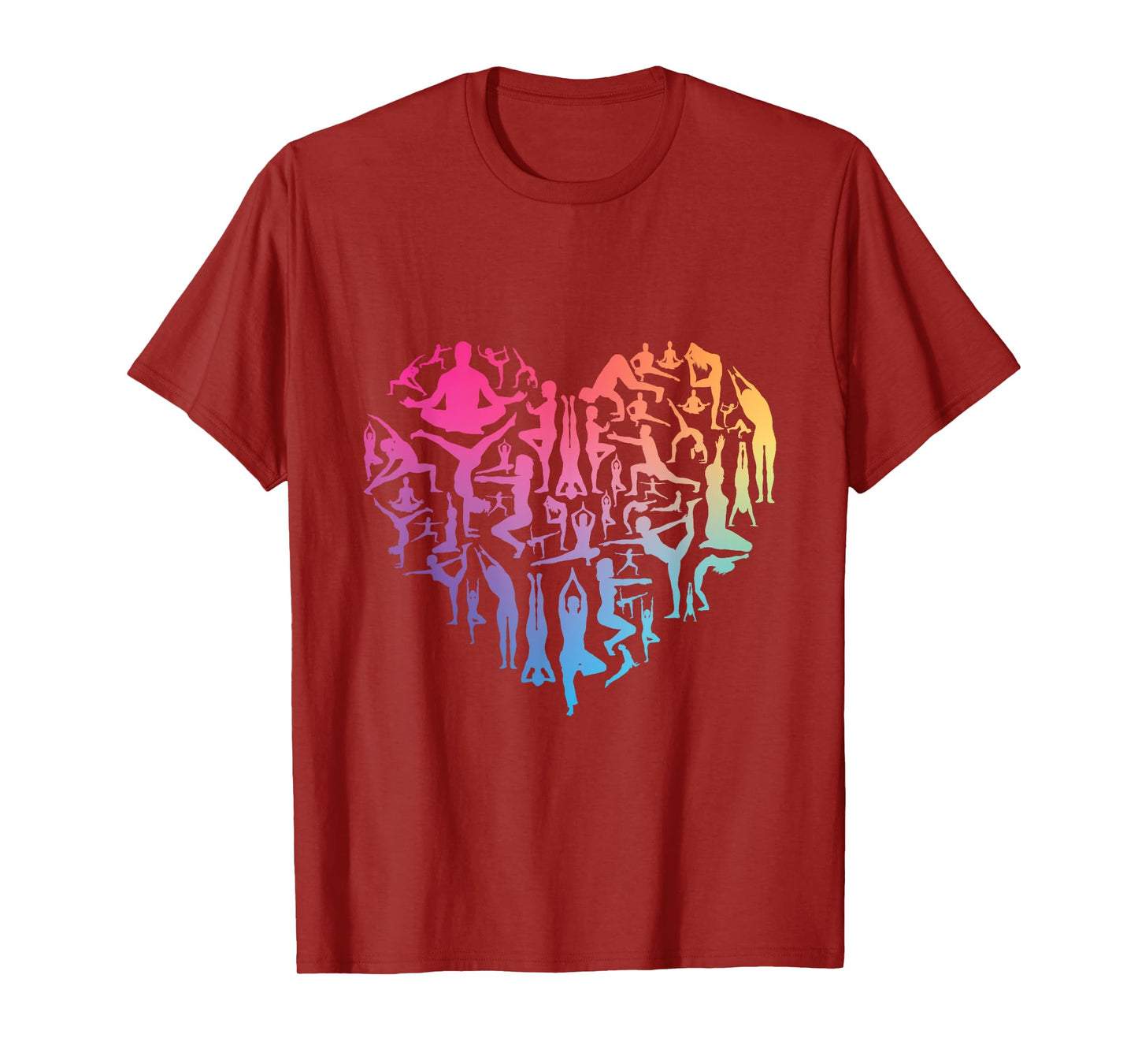 Love Yoga heart meditation pose men girl women Zen Spiritual T-Shirt