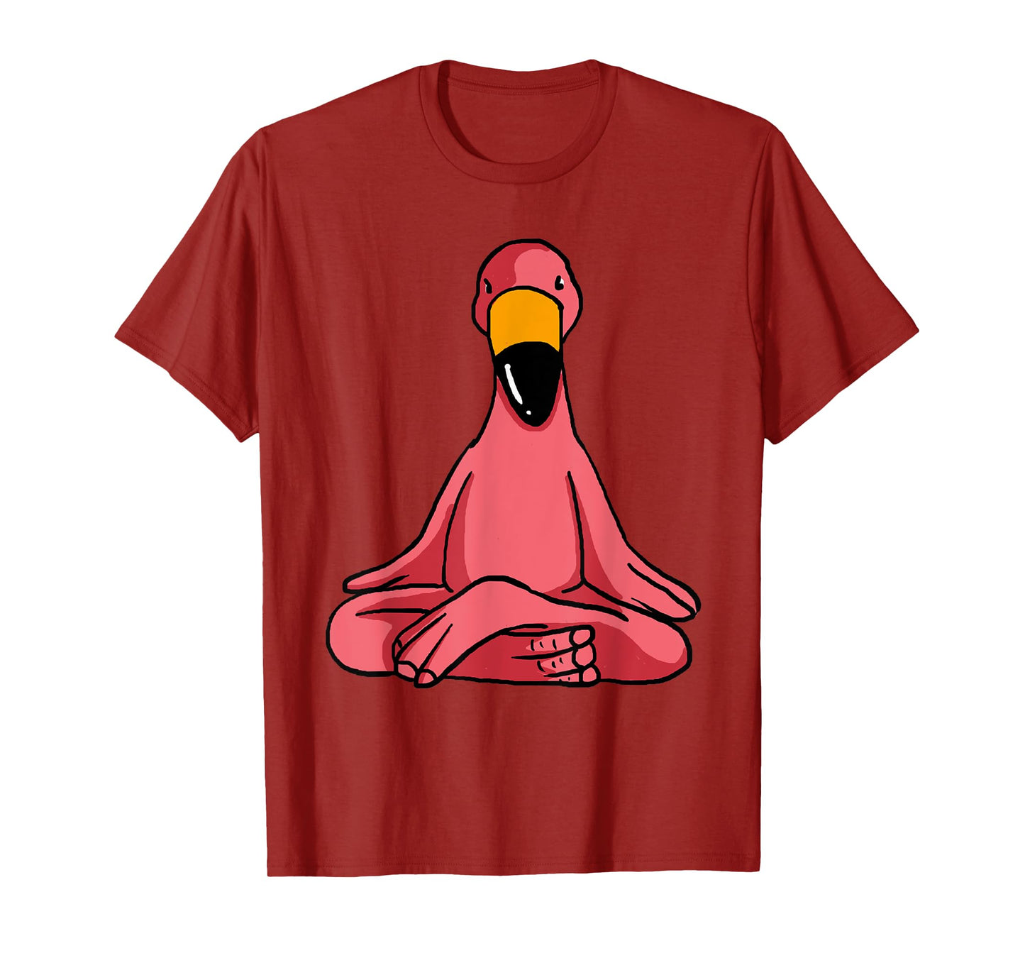 Cute Yoga Flamingos Funny Pink Water Bird Meditation Lovers T-Shirt