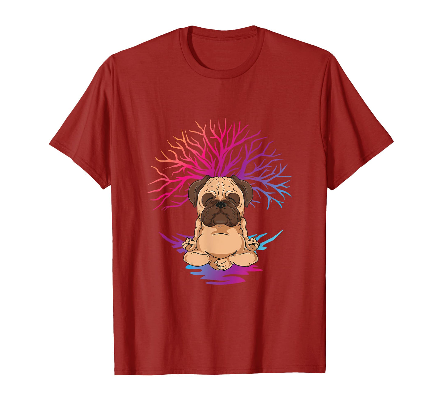 Yoga Pug for meditating dog owner T-Shirt for Men Women Kids