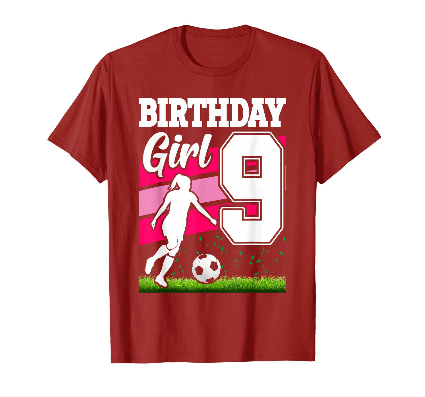 9 Year Old Soccer Birthday Party Theme 9th For Girl T-Shirt