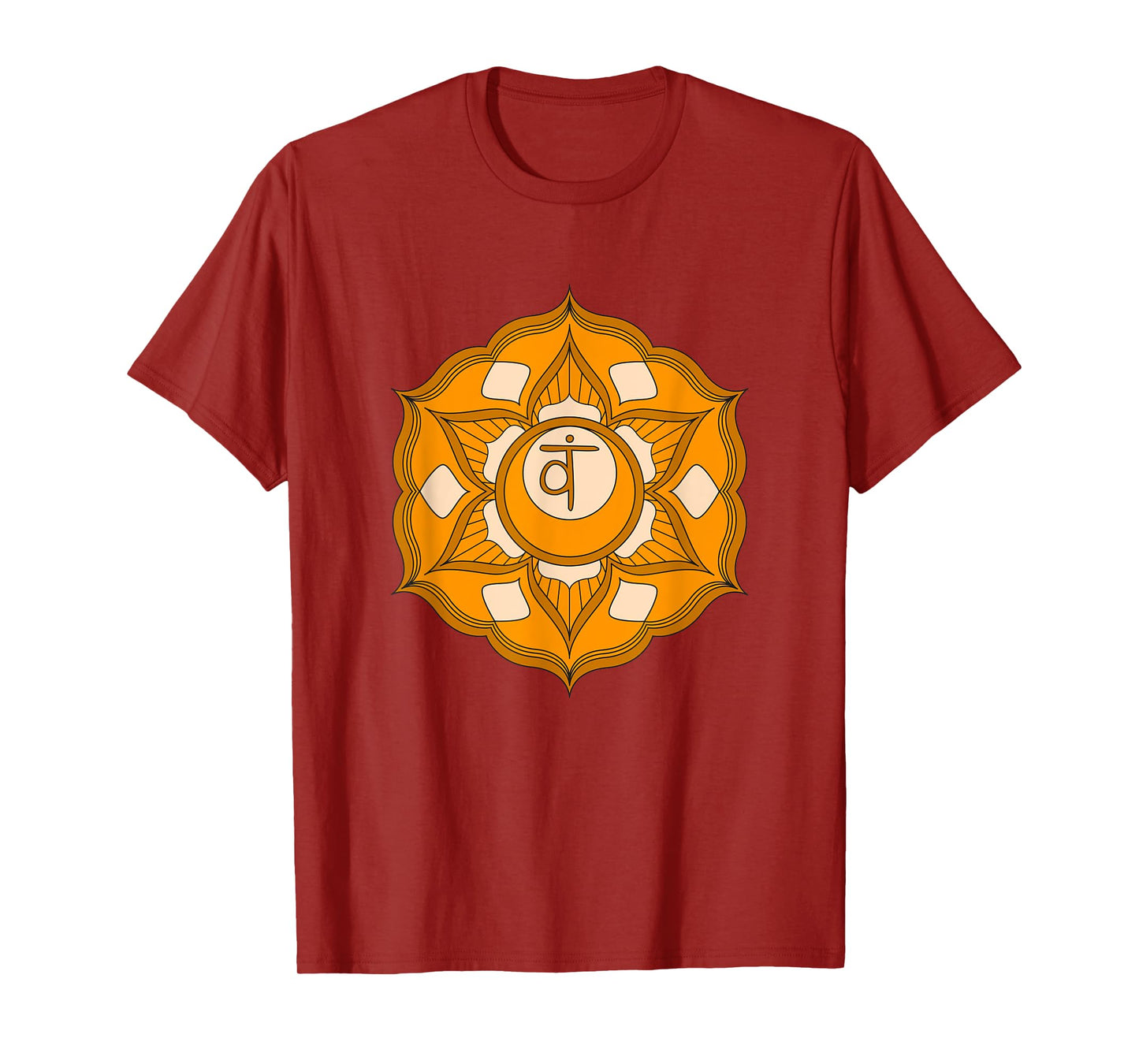 Spiritual Mandala Sacral Chakra Geometry Yoga Meditation T-Shirt