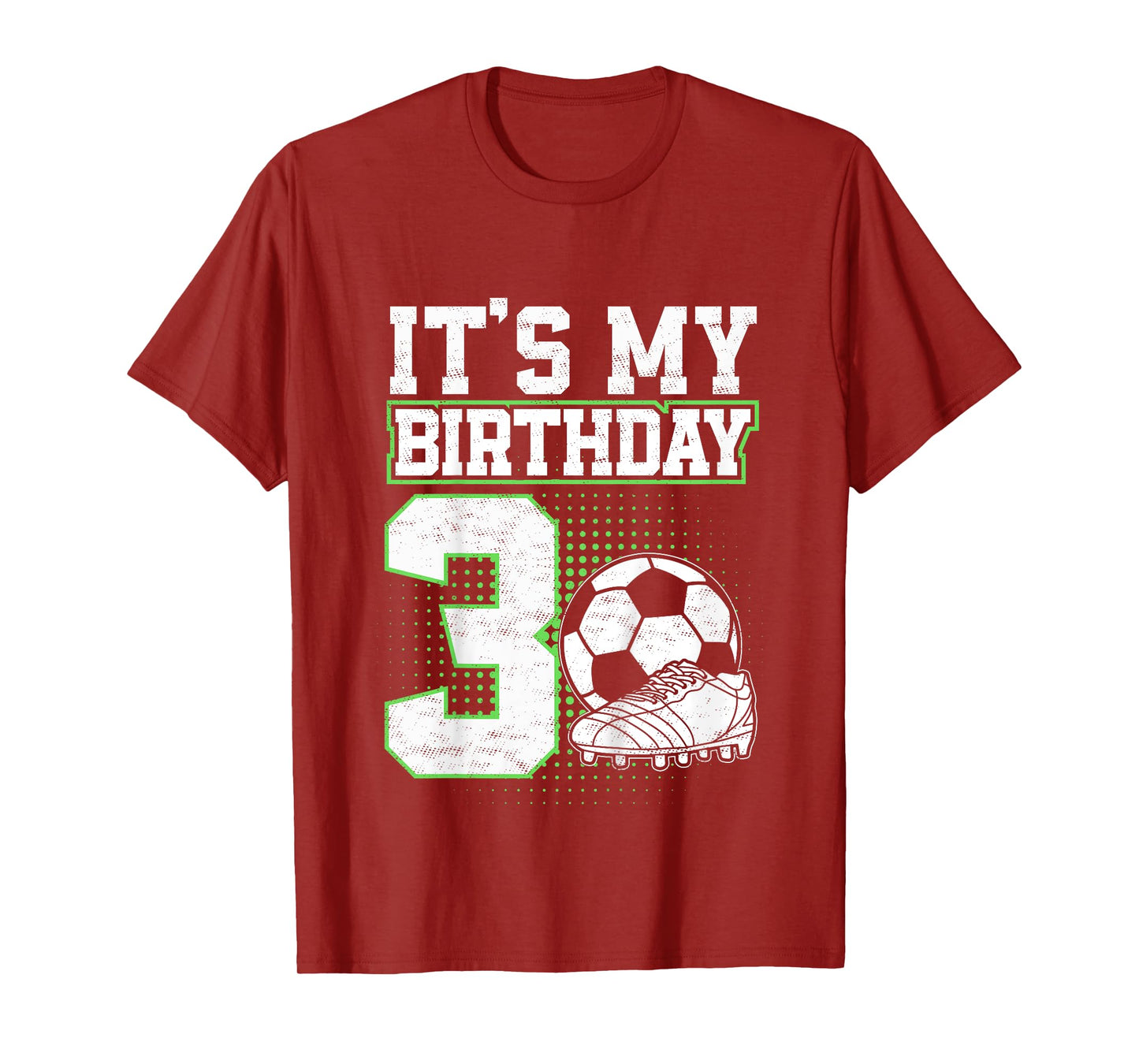 Kids 3 Year Old Soccer Boy Its My 3rd Birthday Soccer Ball T-Shirt