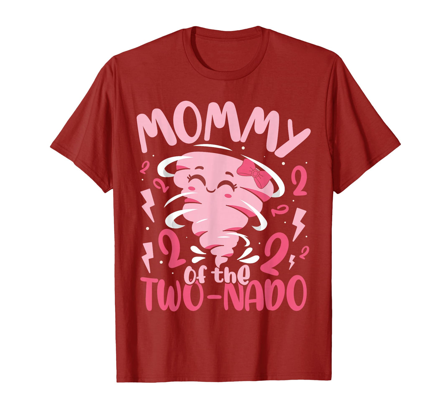 Mommy of the Two-nado Tornado Theme 2nd Birthday Party Kids T-Shirt