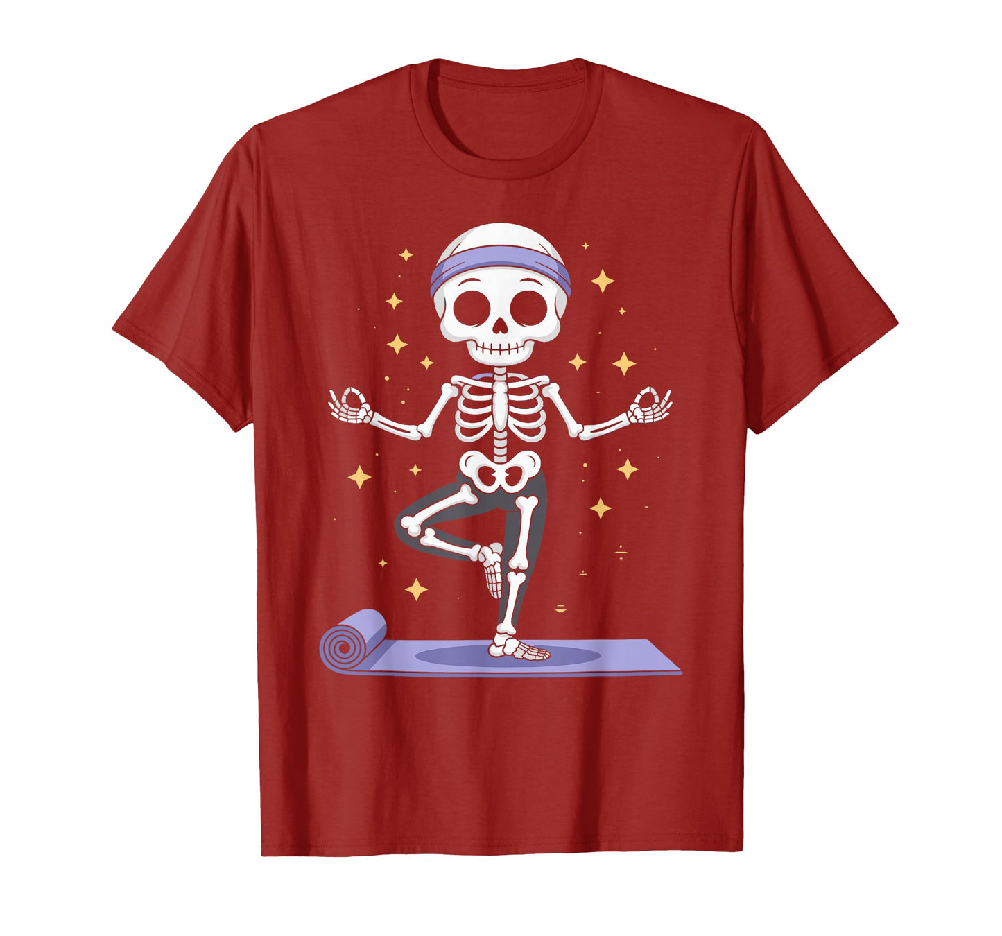 Skeleton Yoga Halloween Meditation T-Shirt
