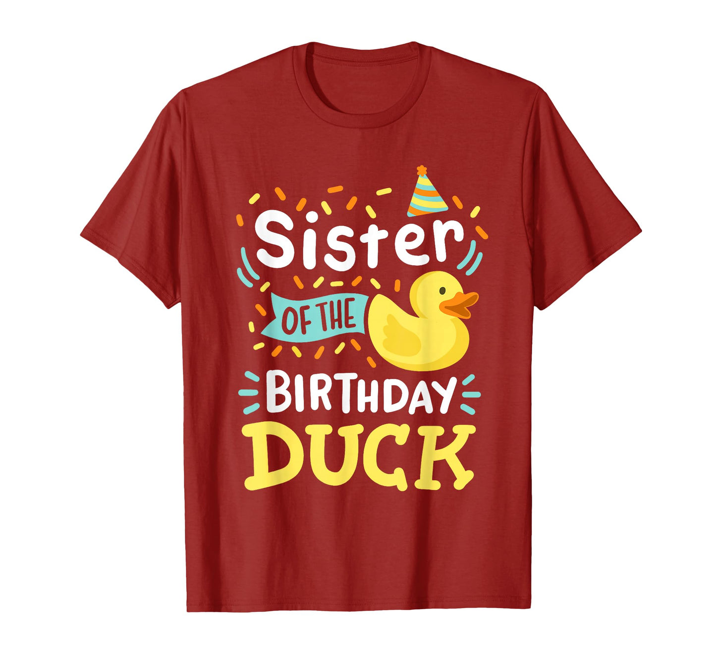 Sister Of The Birthday Duck Boy Rubber Duck Bday Family T-Shirt