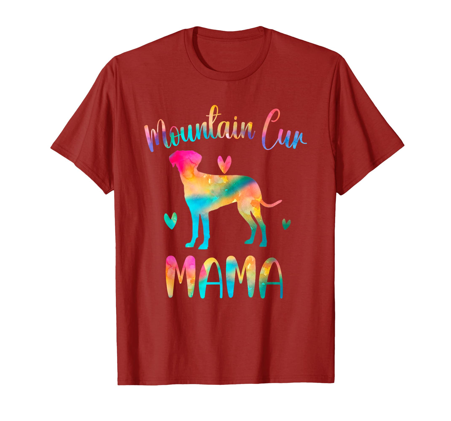 Mountain Cur Mama Colorful Mountain Cur Cute Gifts Dog Mom T-Shirt