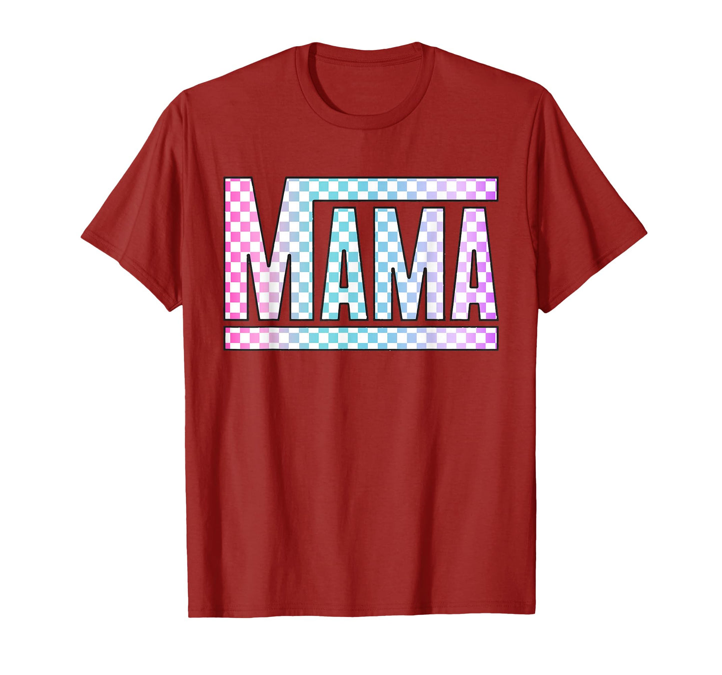 Funny Epic Mama Checkered Colorful Glow Mom Gifts T-Shirt