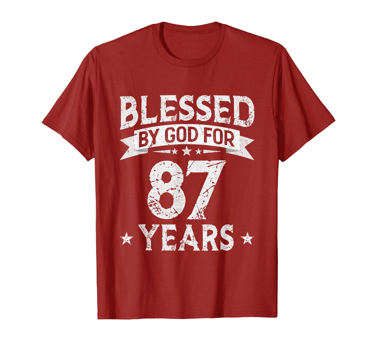 Blessed By God For 87 Years Old 87th Birthday Gifts For Men T-Shirt