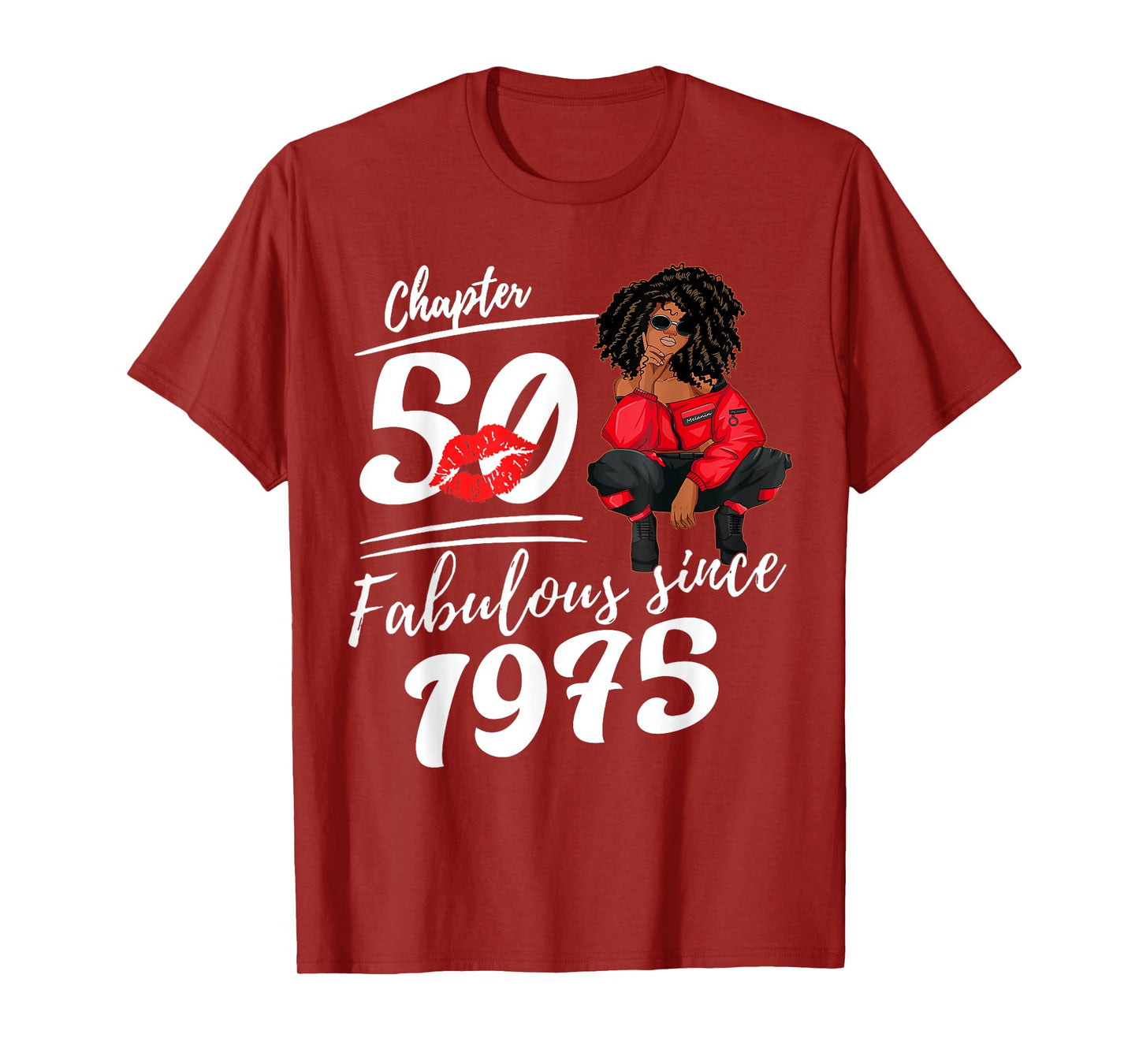 Chapter 50 Fabulous Since 1975 50th Birthday Queen for Women T-Shirt