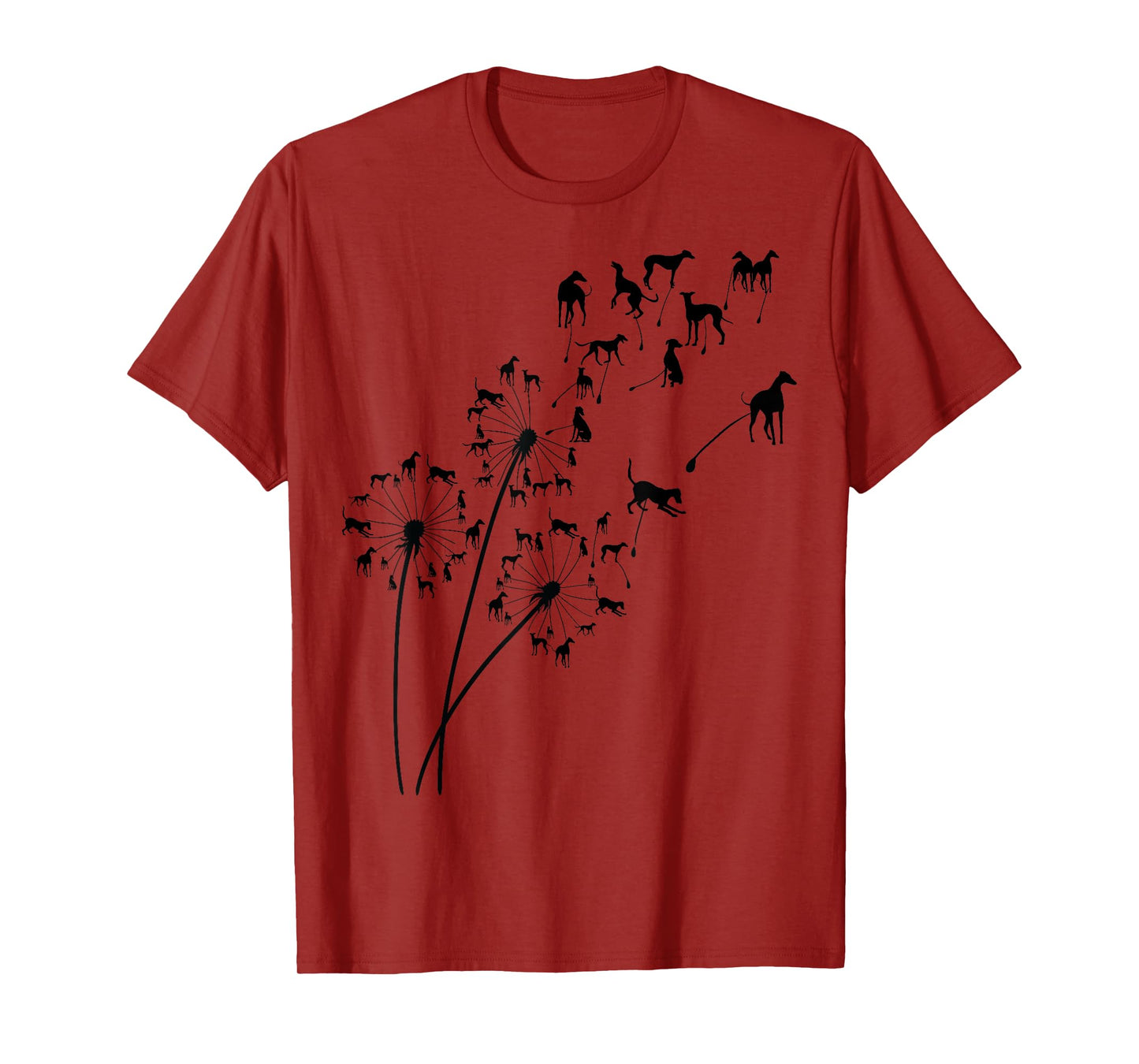 Dandelion Greyhound Flower, Floral Greyhound Tree T-Shirt