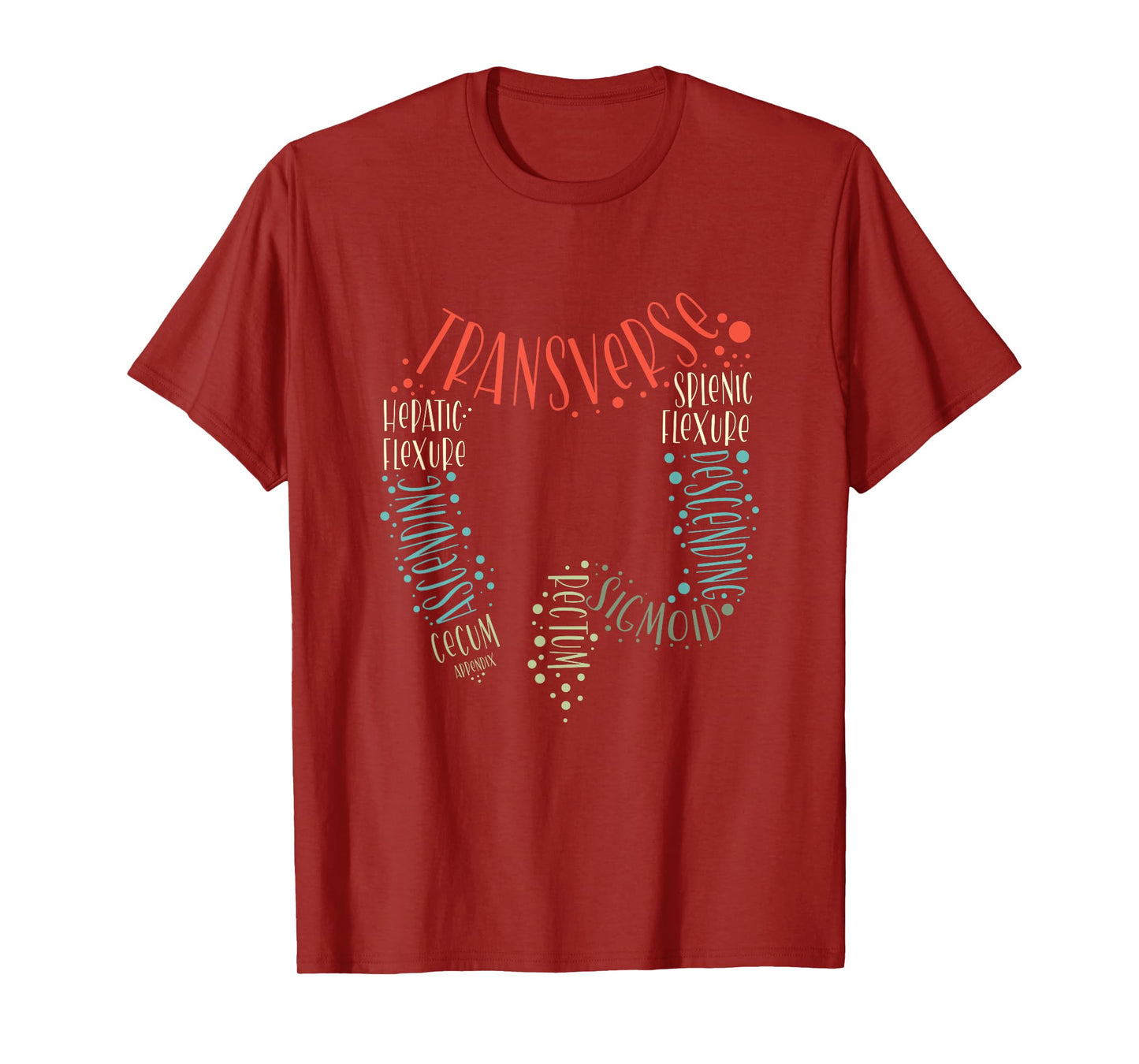 GI Endoscopy Nurse Endo Tech Colonoscopy Colon Anatomy T-Shirt