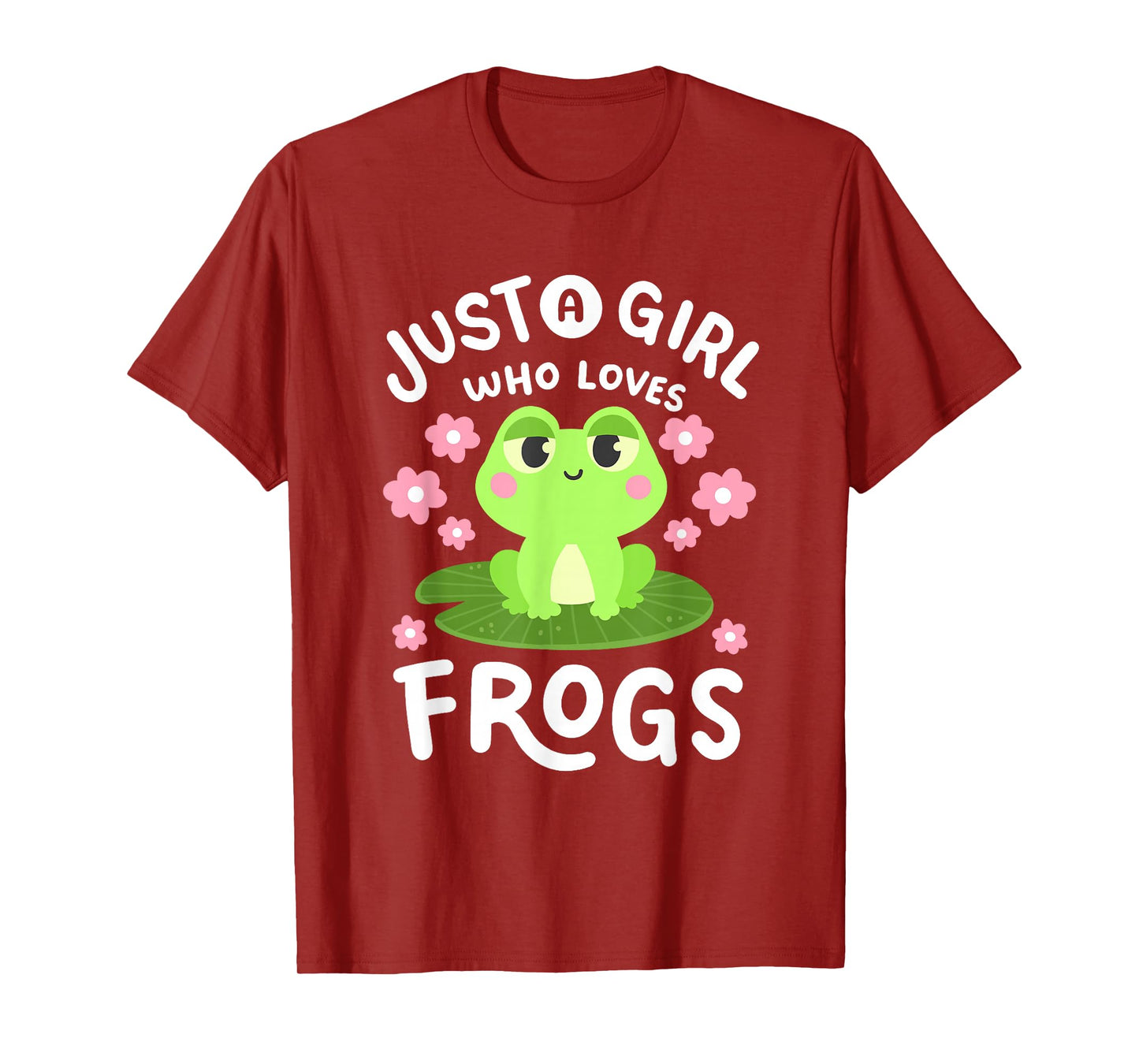 A Girl Who Loves Frogs Kawaii Frog Lovers Women Girls Kids T-Shirt