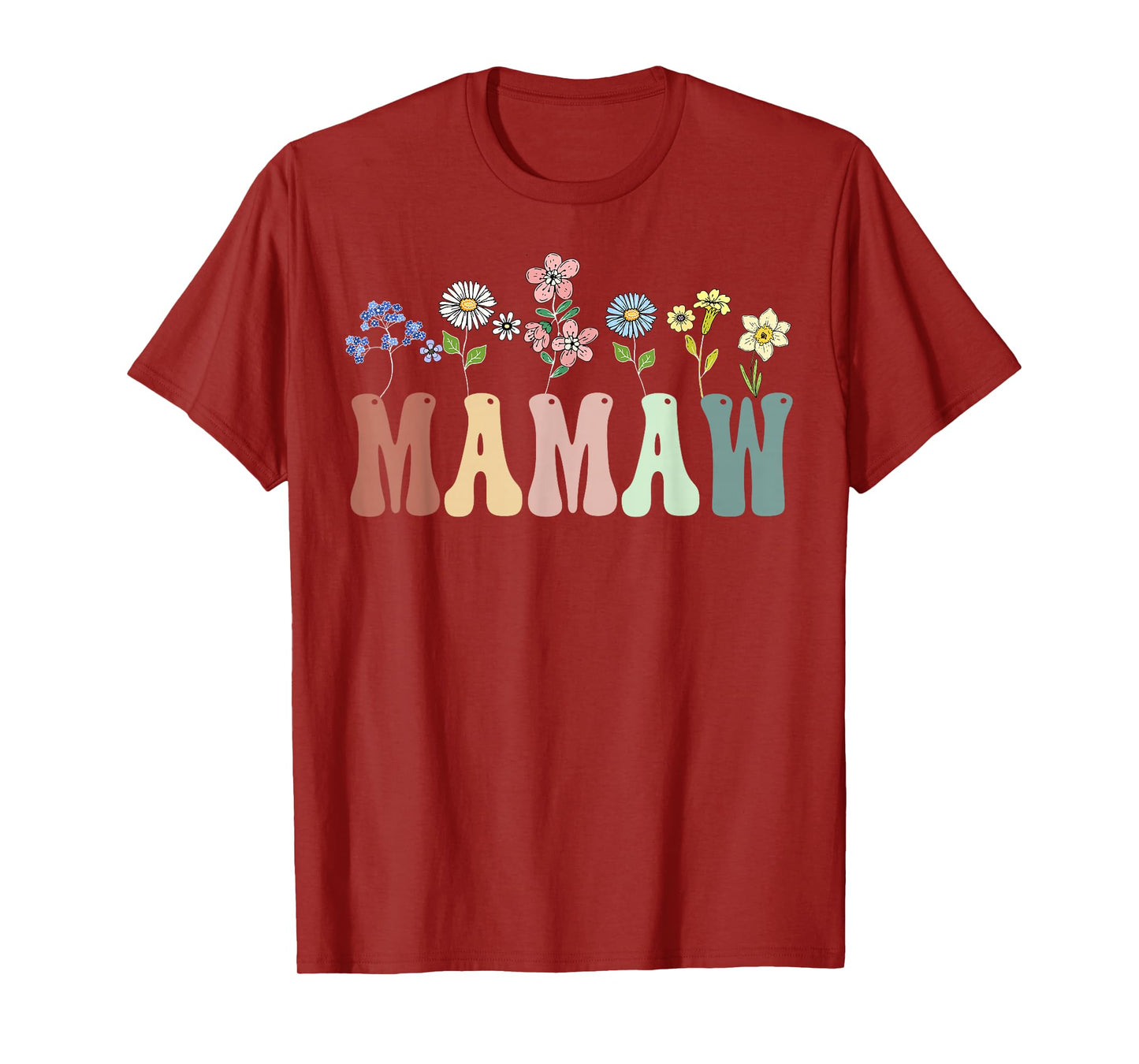 Mamaw Gifts Women Wildflower Floral Design Mamaw T-Shirt