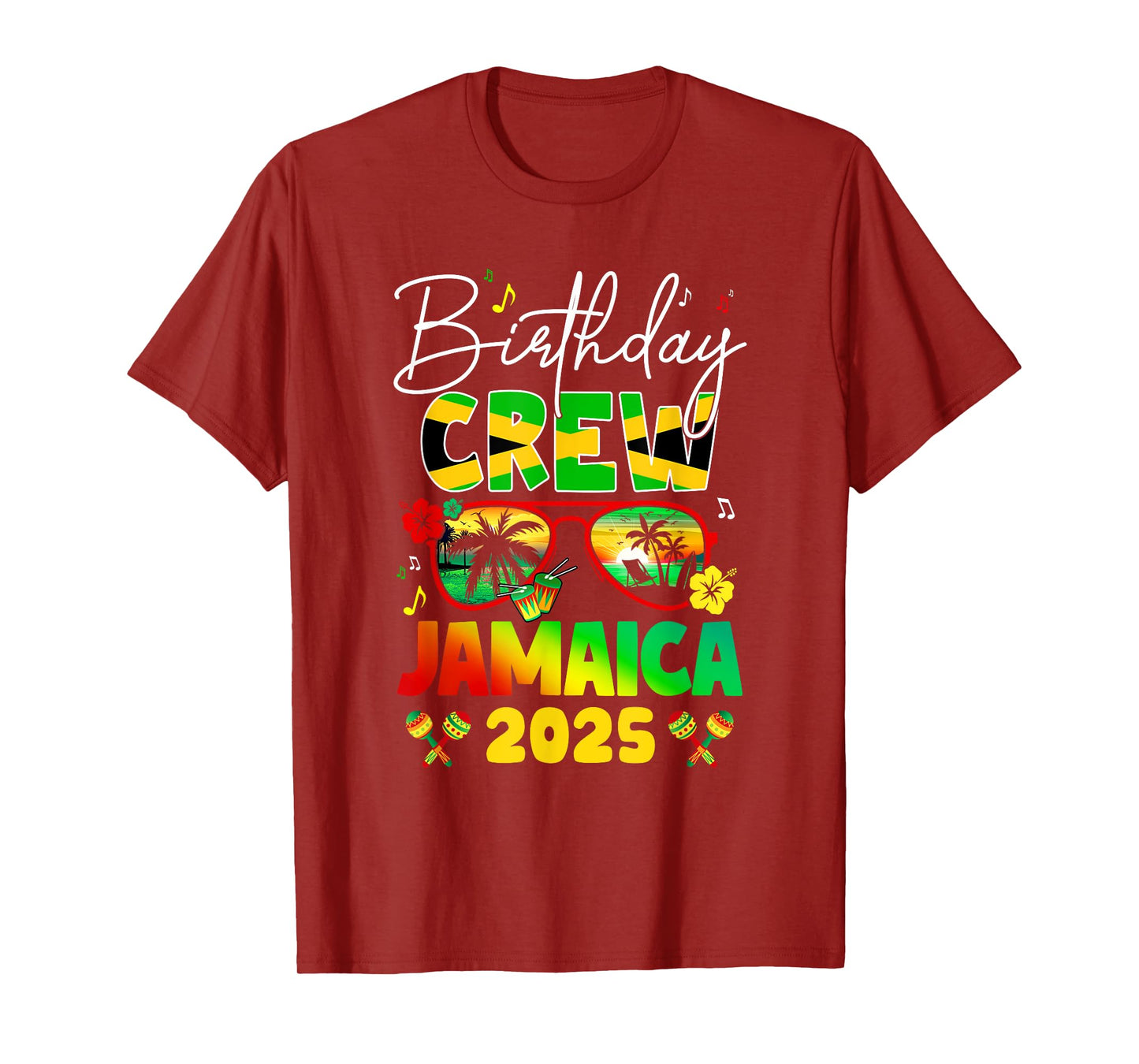 Birthday Crew Jamaica 2025 Birthday Girl Party Matching T-Shirt