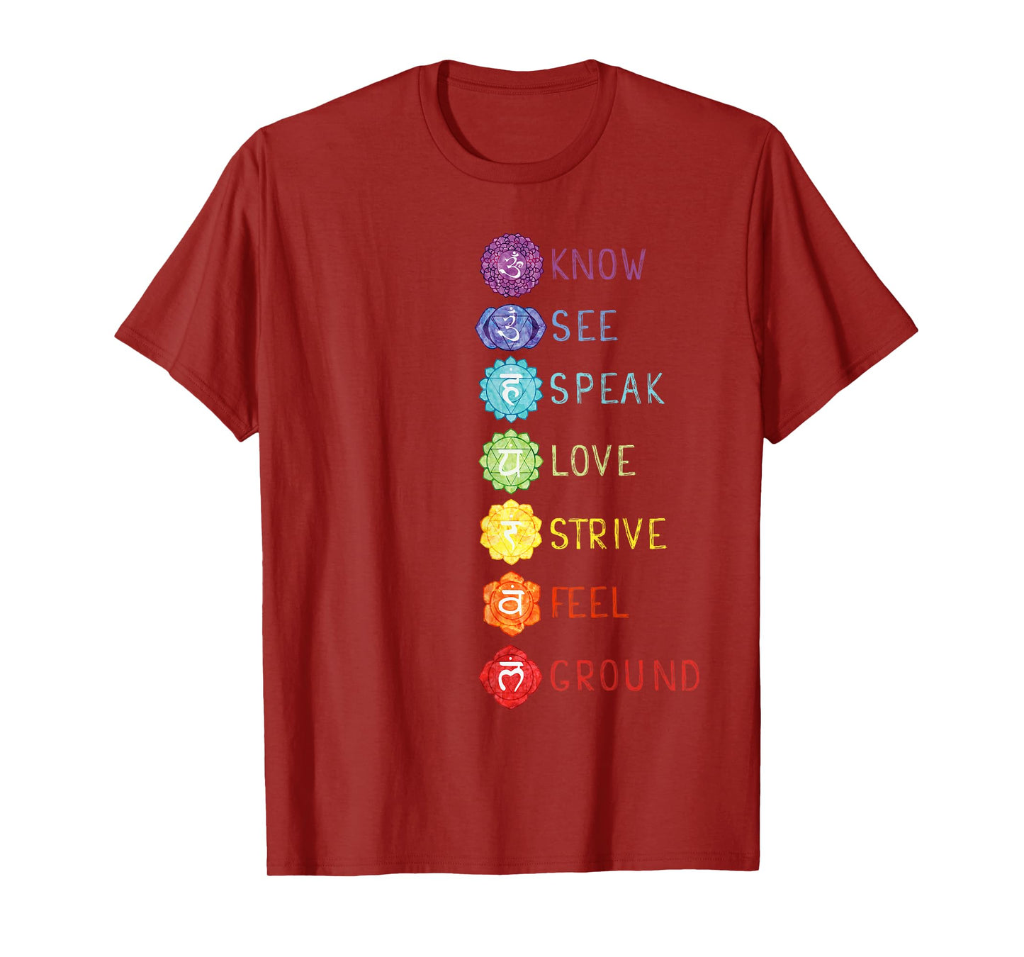 7 Seven Chakras Yoga T Shirt T-Shirt