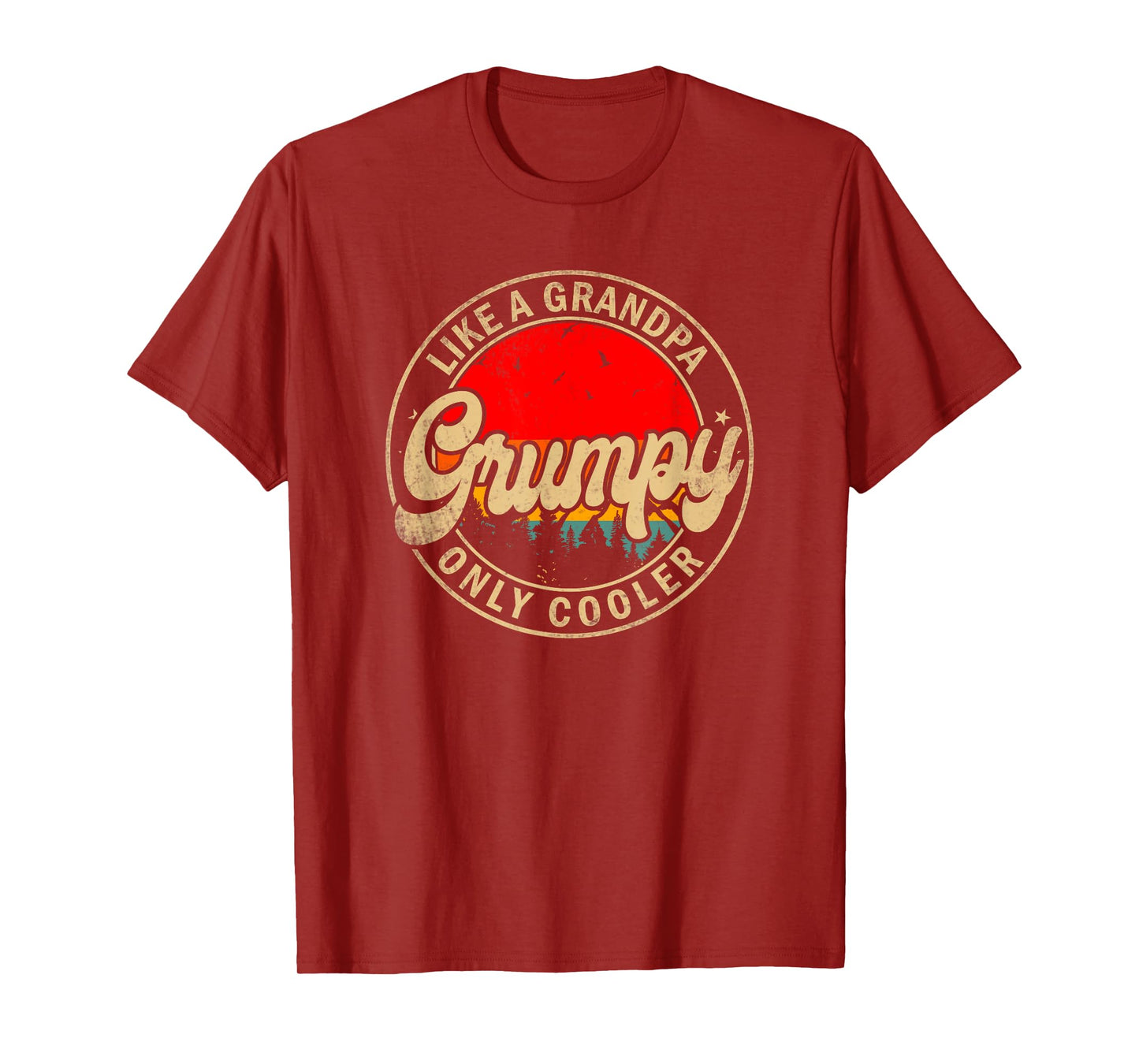 Mens Grumpy Like A Grandpa Only Cooler Funny Papa Grandpa T-Shirt