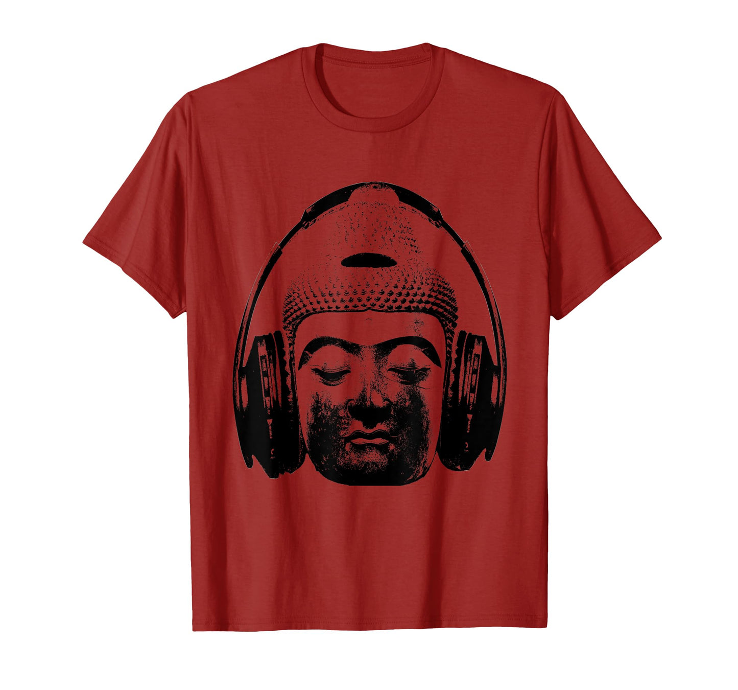 Chilling Buddha with Headphones Music DJ T-Shirt