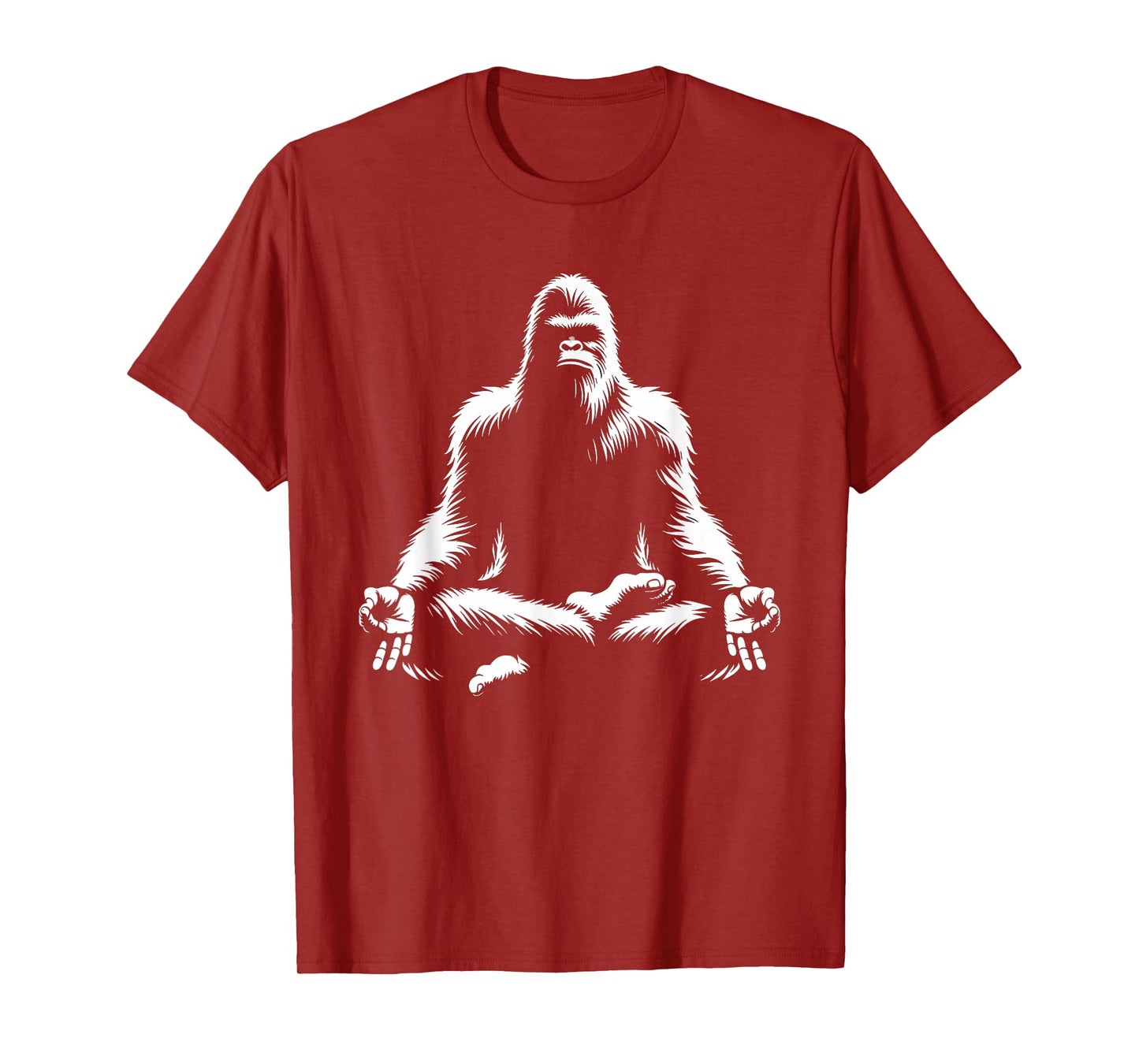 Bigfoot Yoga Pose Sasquatch Meditation T-Shirt
