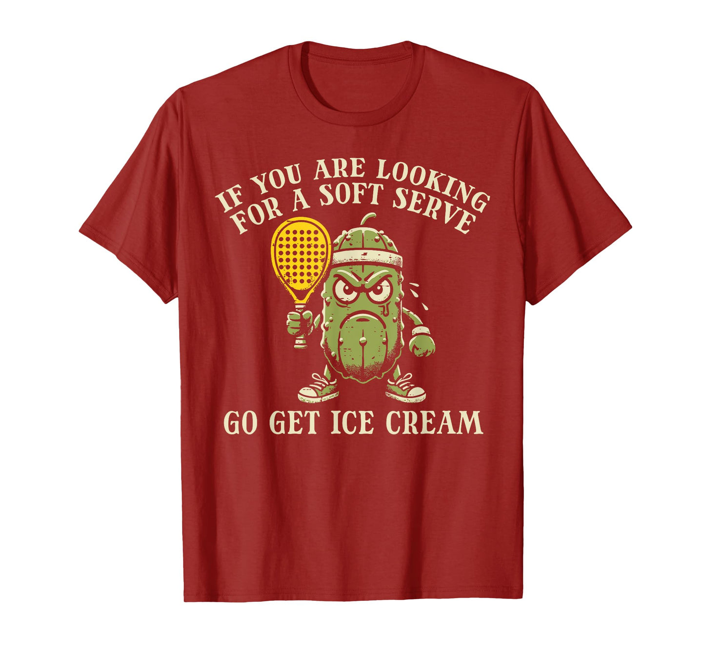 Want Soft Serve Ice Cream Pickle Ball Pickleball Women Men T-Shirt