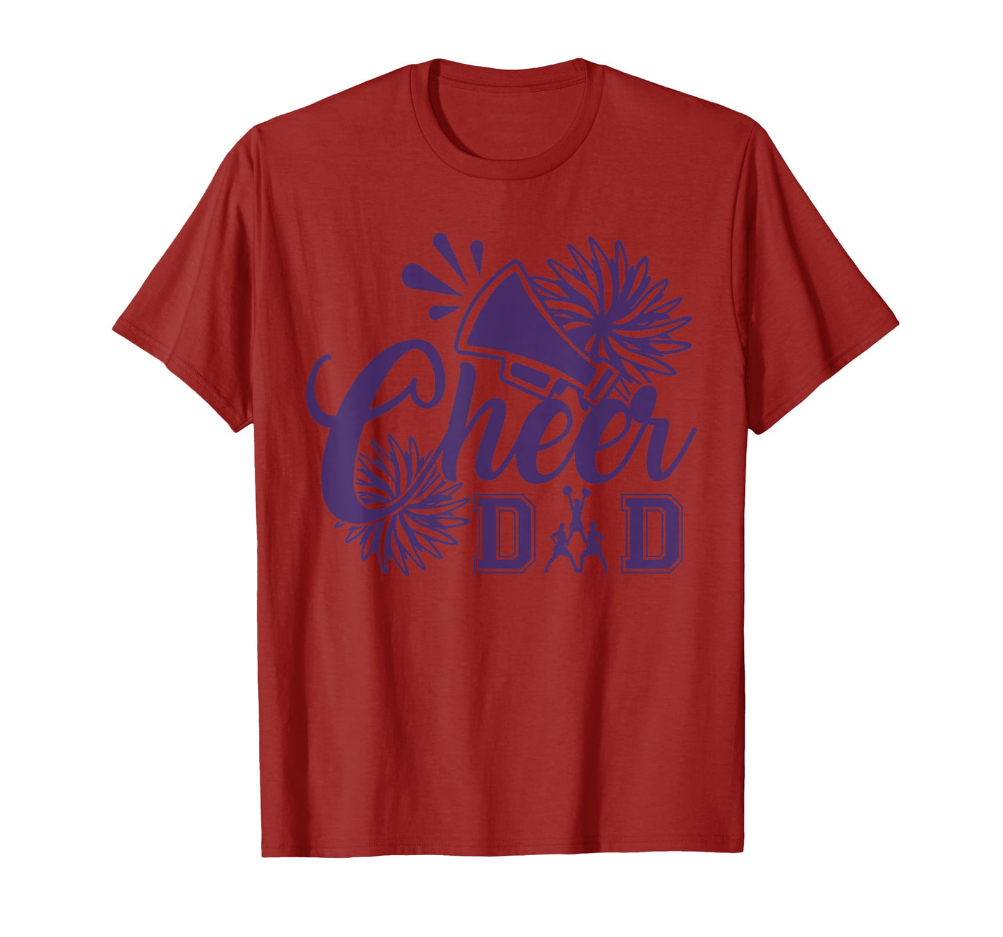 Purple Cheer Dad Tees For Men Women Vintage Cheerleader T-Shirt