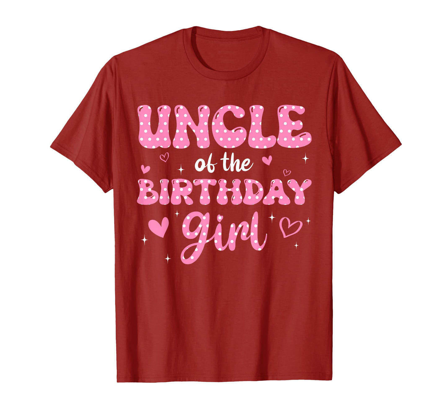 Uncle Of The Birthday Pink Girl Matching Family T-Shirt