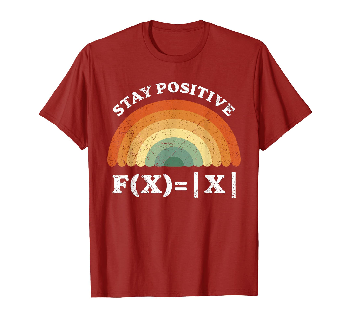 Stay Positive Avoid Negativity Funny Math Equation Teacher T-Shirt