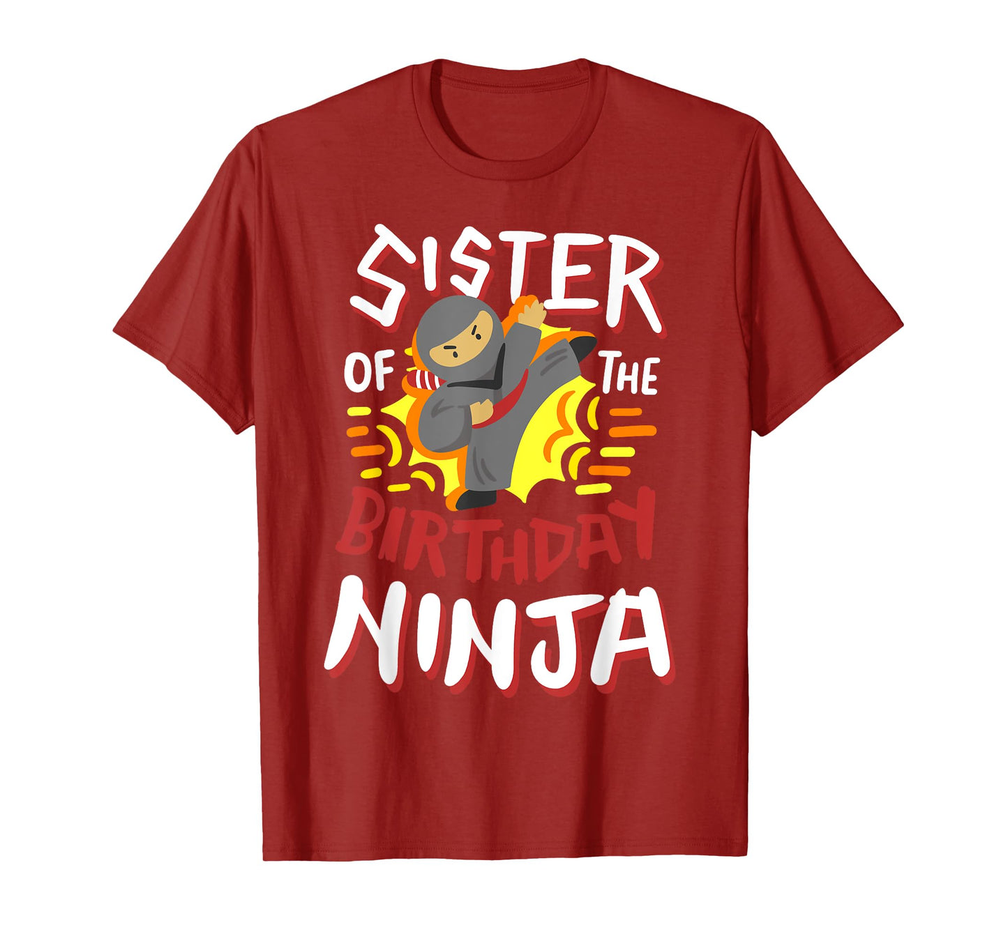 Sister Of The Birthday Ninja Karate Kids Bday Party Family T-Shirt