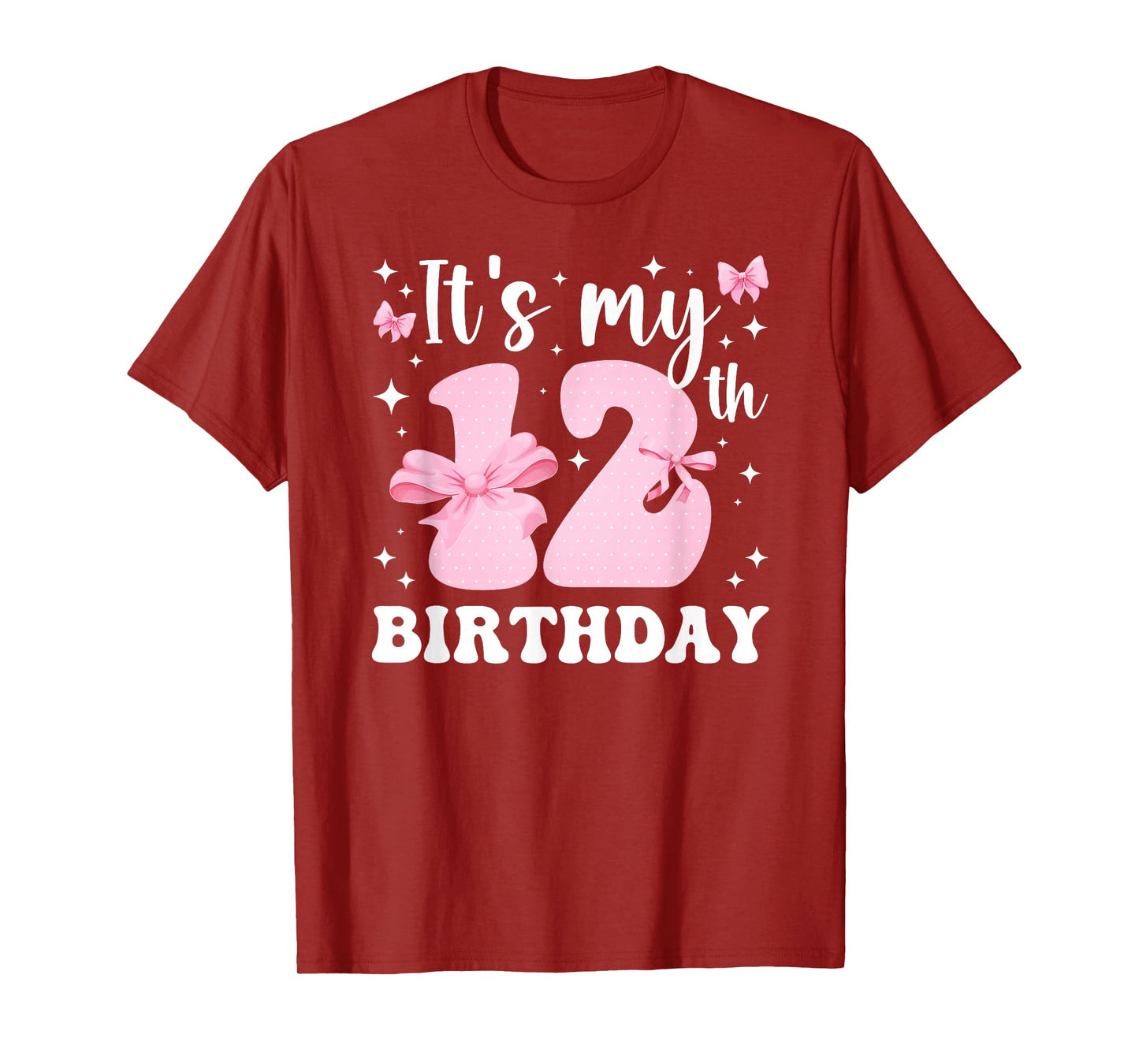 12th Coquette Themed Birthday Twelve Year Old Girl Bow T-Shirt