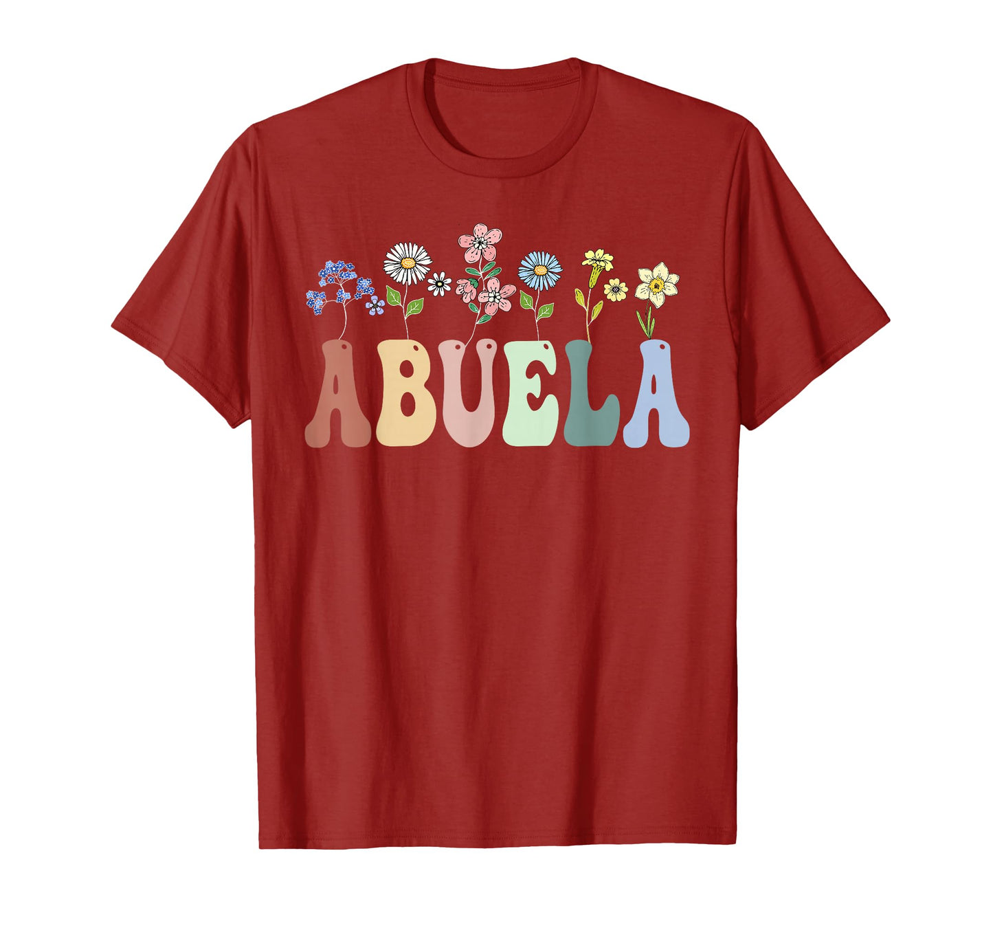 Abuela Gifts Women Wildflower Floral Design Abuela T-Shirt