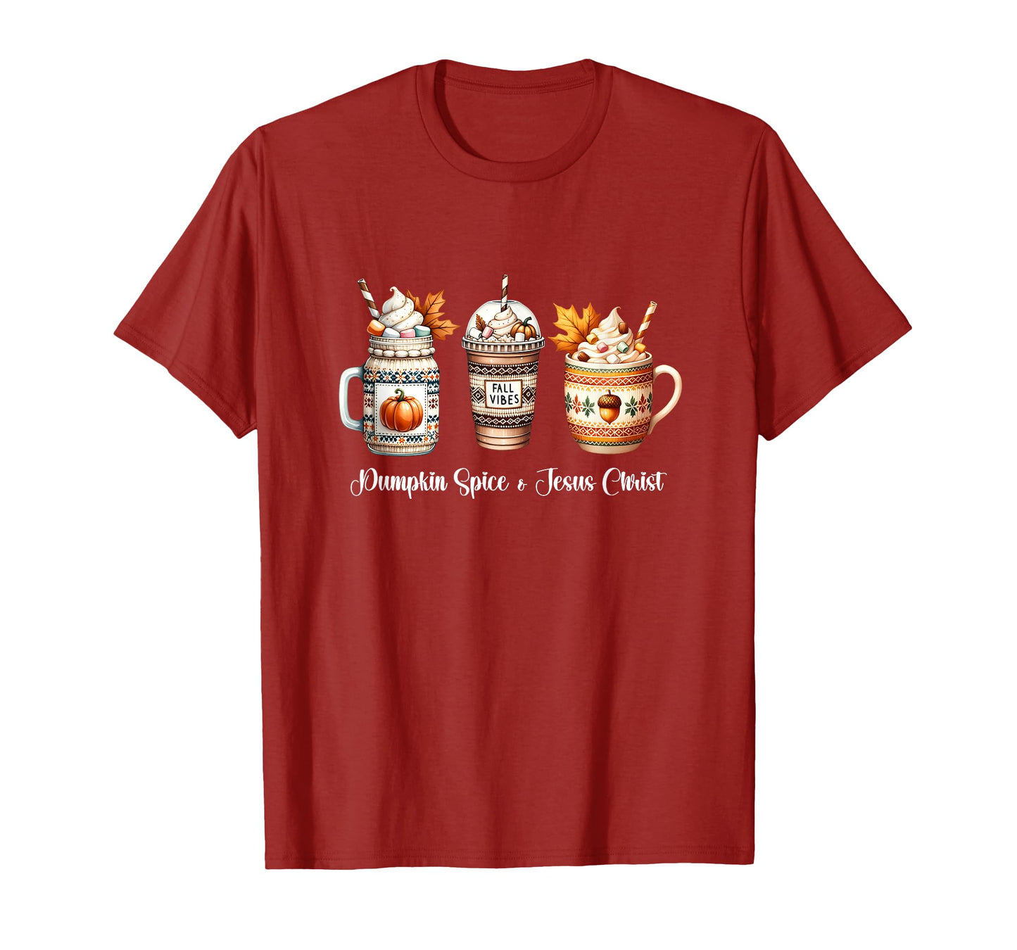 Pumpkin Spice and Jesus Christ Women Christan Fall Coffee T-Shirt