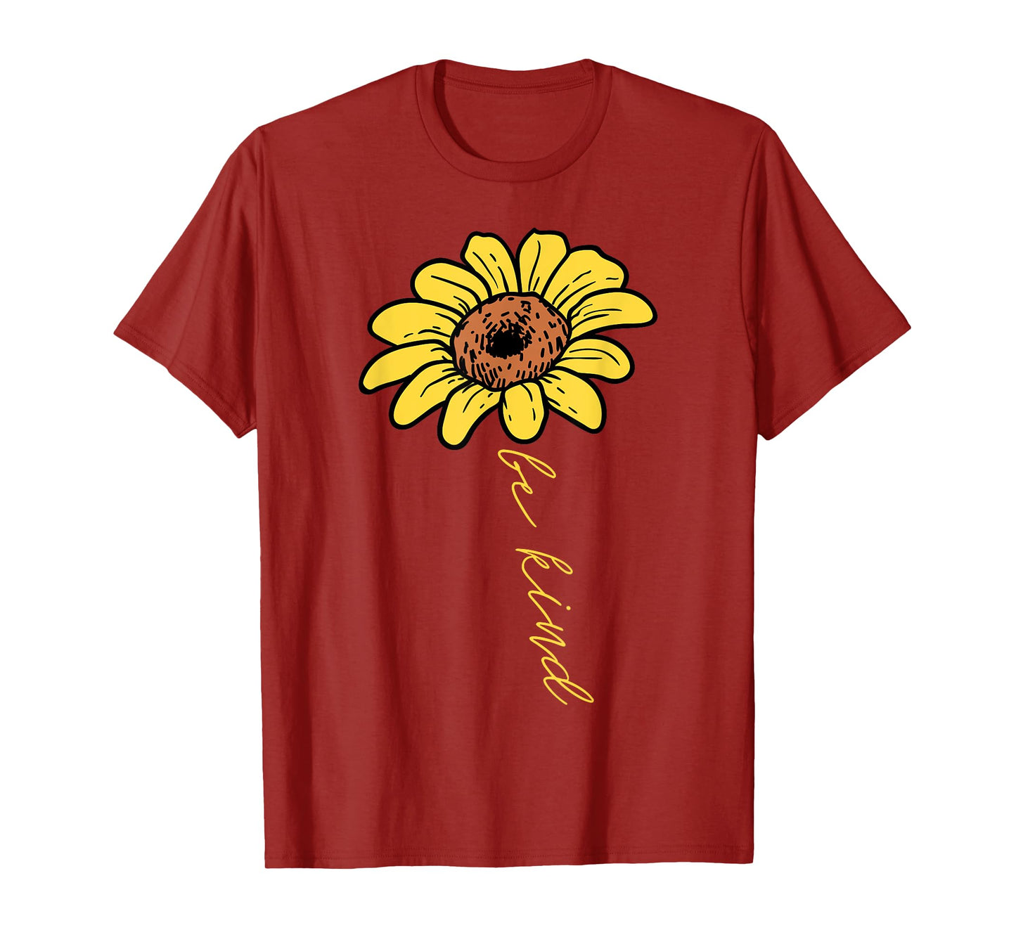 Sunflower Be Kind Retro Positivity Motivational Sayings Gift T-Shirt