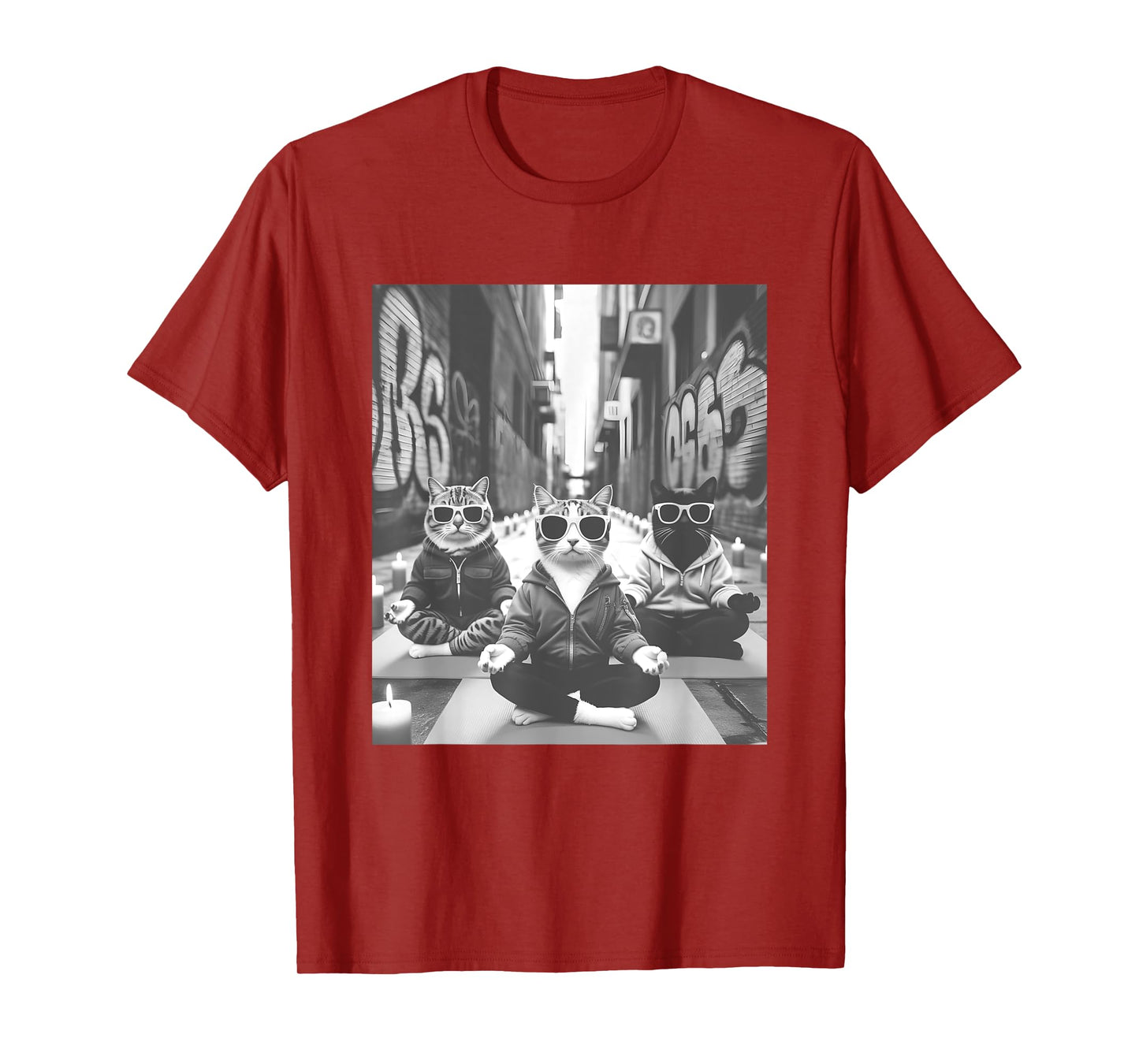 Cat Yoga Meditation T-Shirt