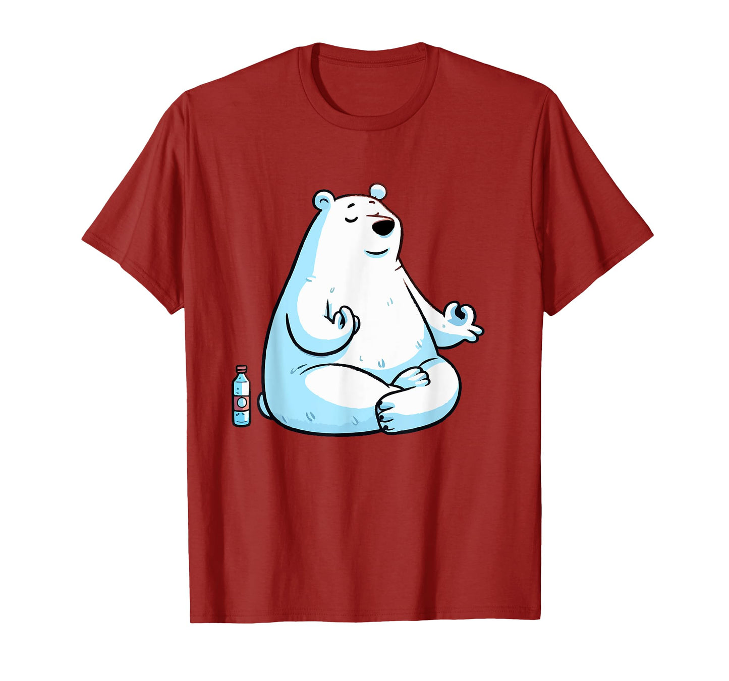 Meditation Polar Bear Yoga Pose Relaxing Animal T-Shirt