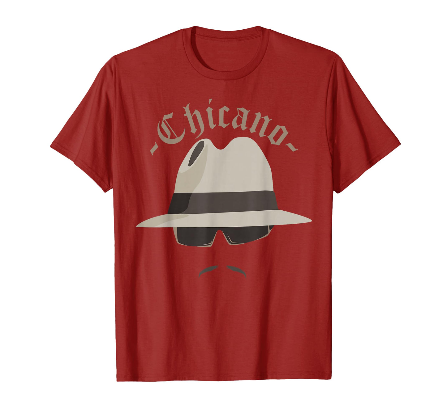 Lowrider Hat Chicano Moustache T-Shirt