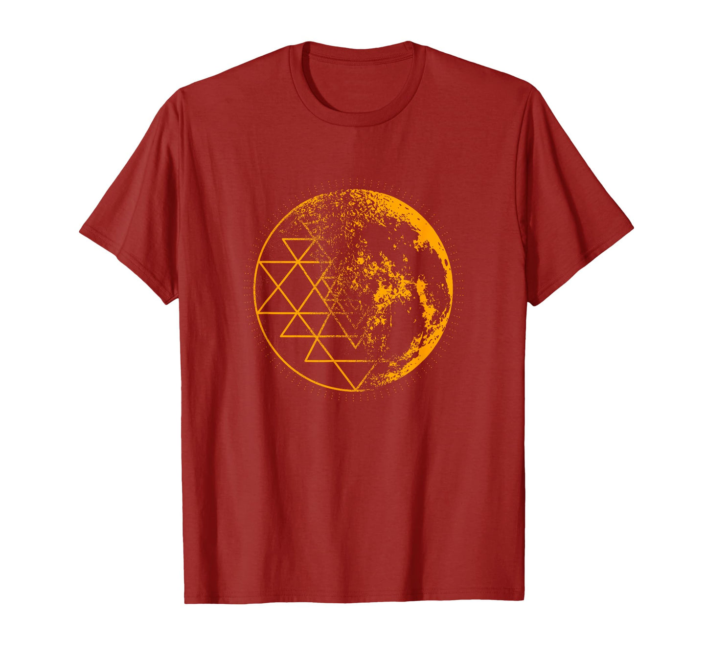 Metatron Cube Mandala Geometry Full Moon T-Shirt