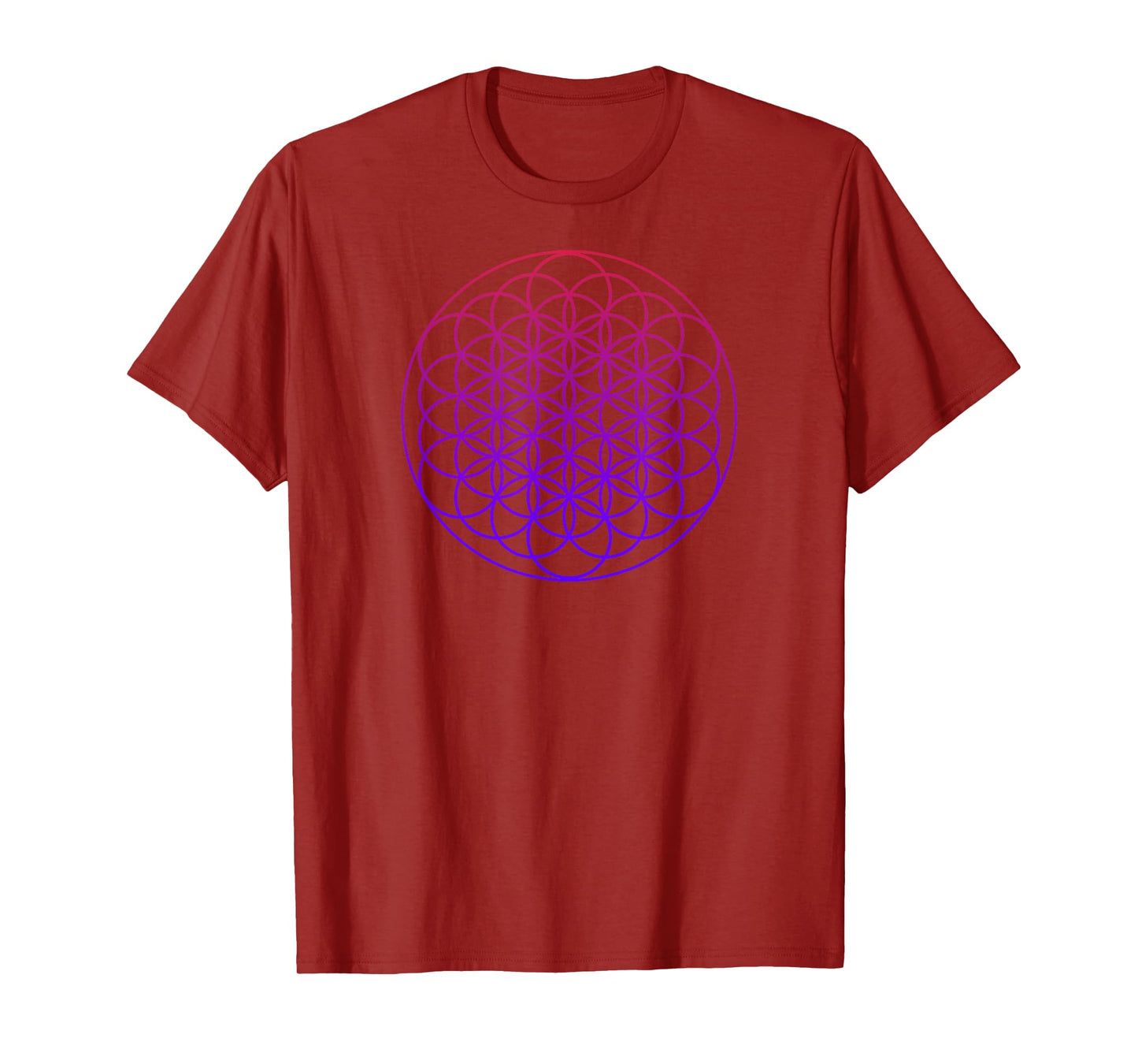 Cool Sacred Geometry Geometric Repeating Circles Trippy Yoga T-Shirt