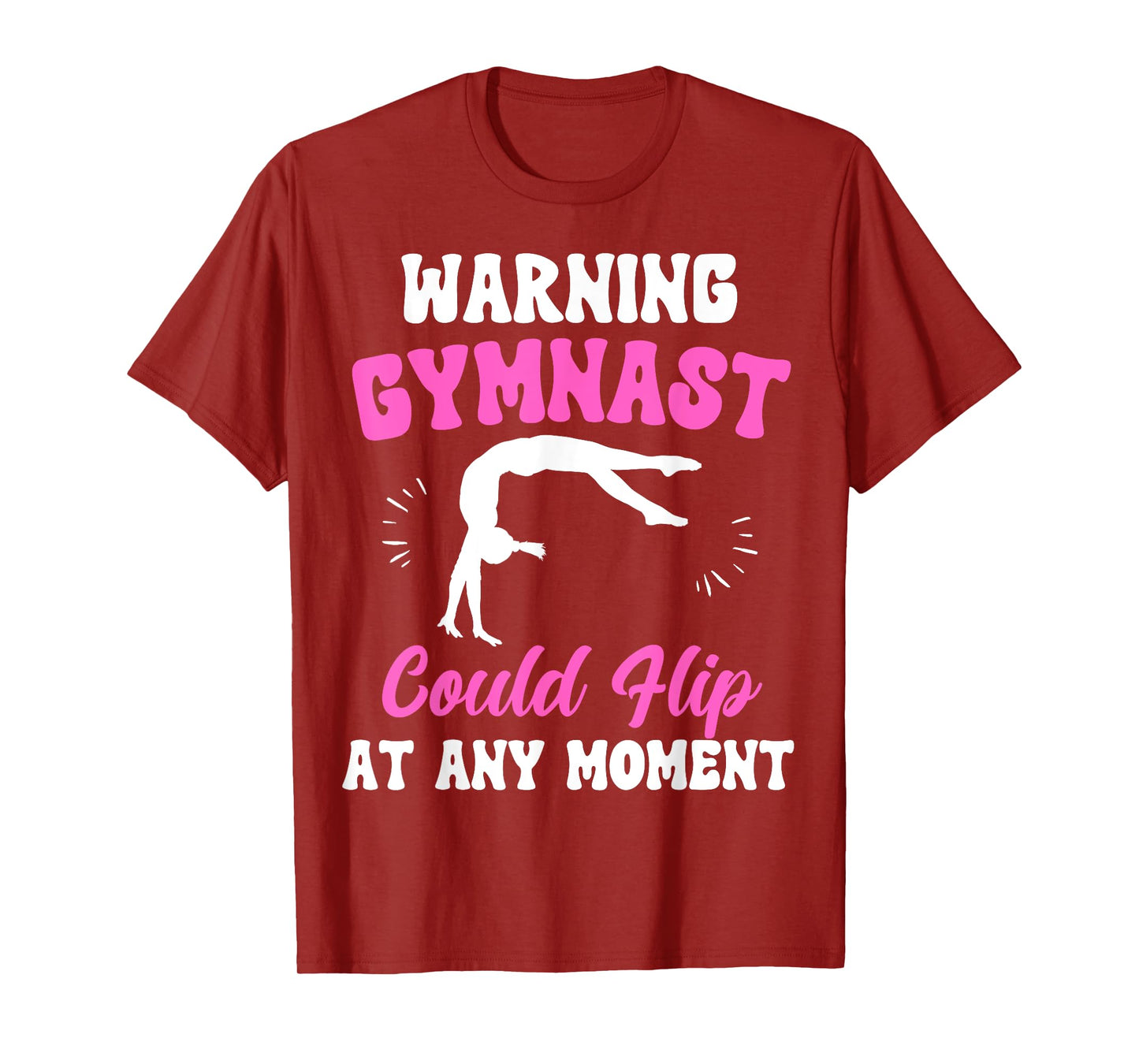 Warning Gymnast Could Flip At Any Moment For Girls Kids T-Shirt