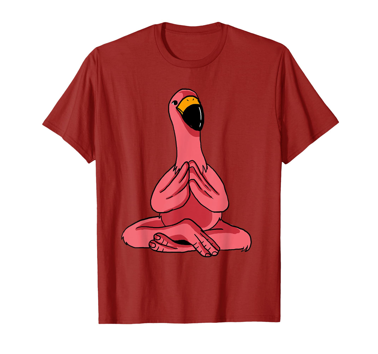 Meditating Exercise Tropical Animal Gift Men Women Cute Yoga Flamingos Funny Pink Water Bird Meditation Lovers Unisex-Adults, Unisex-Kids T-Shirt