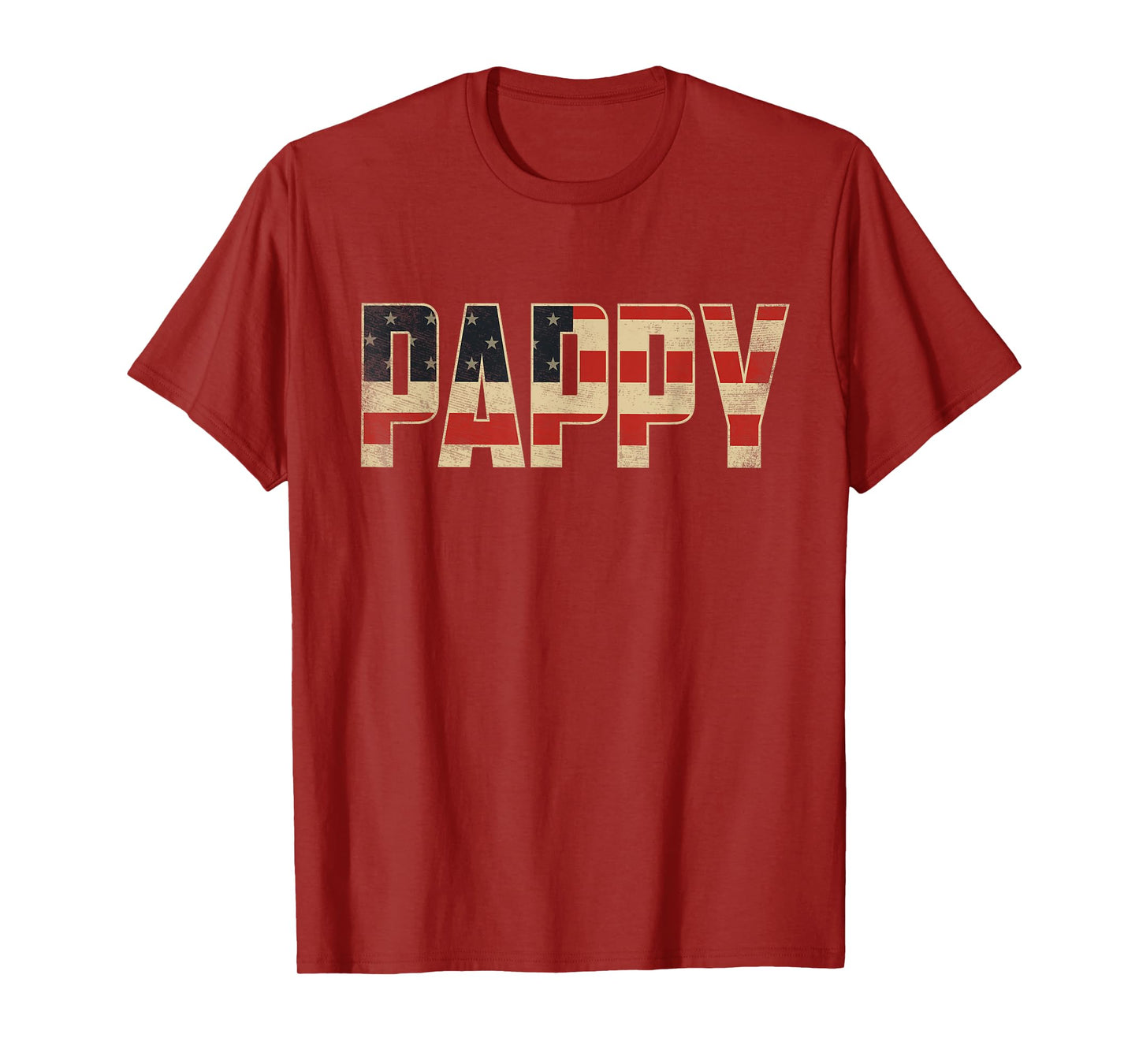 Pappy Bold Patriotic American Flag Father’s Day Pappy T-Shirt
