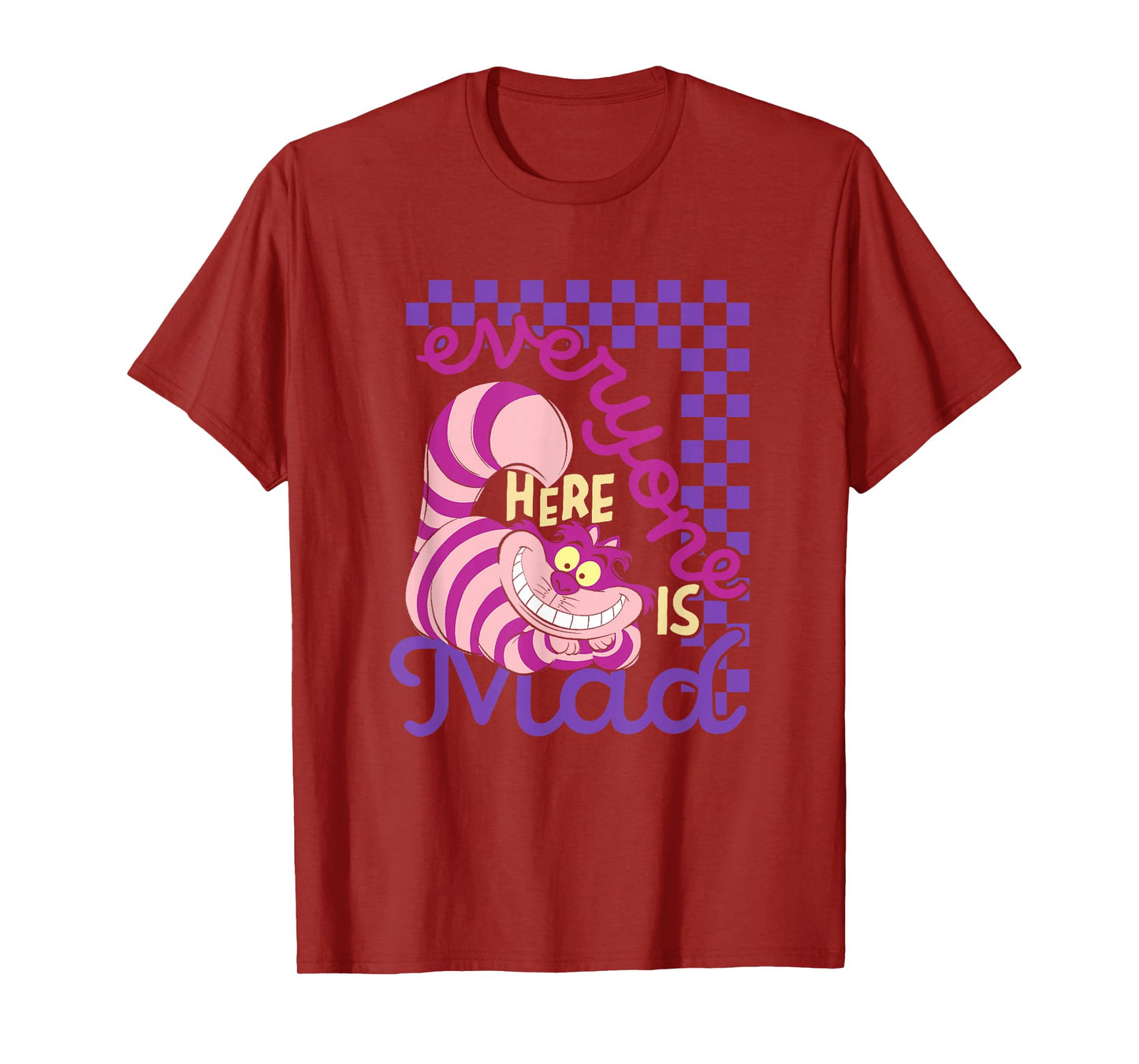 Disney Alice In Wonderland Cheshire Cat Everyone Here Is Mad T-Shirt