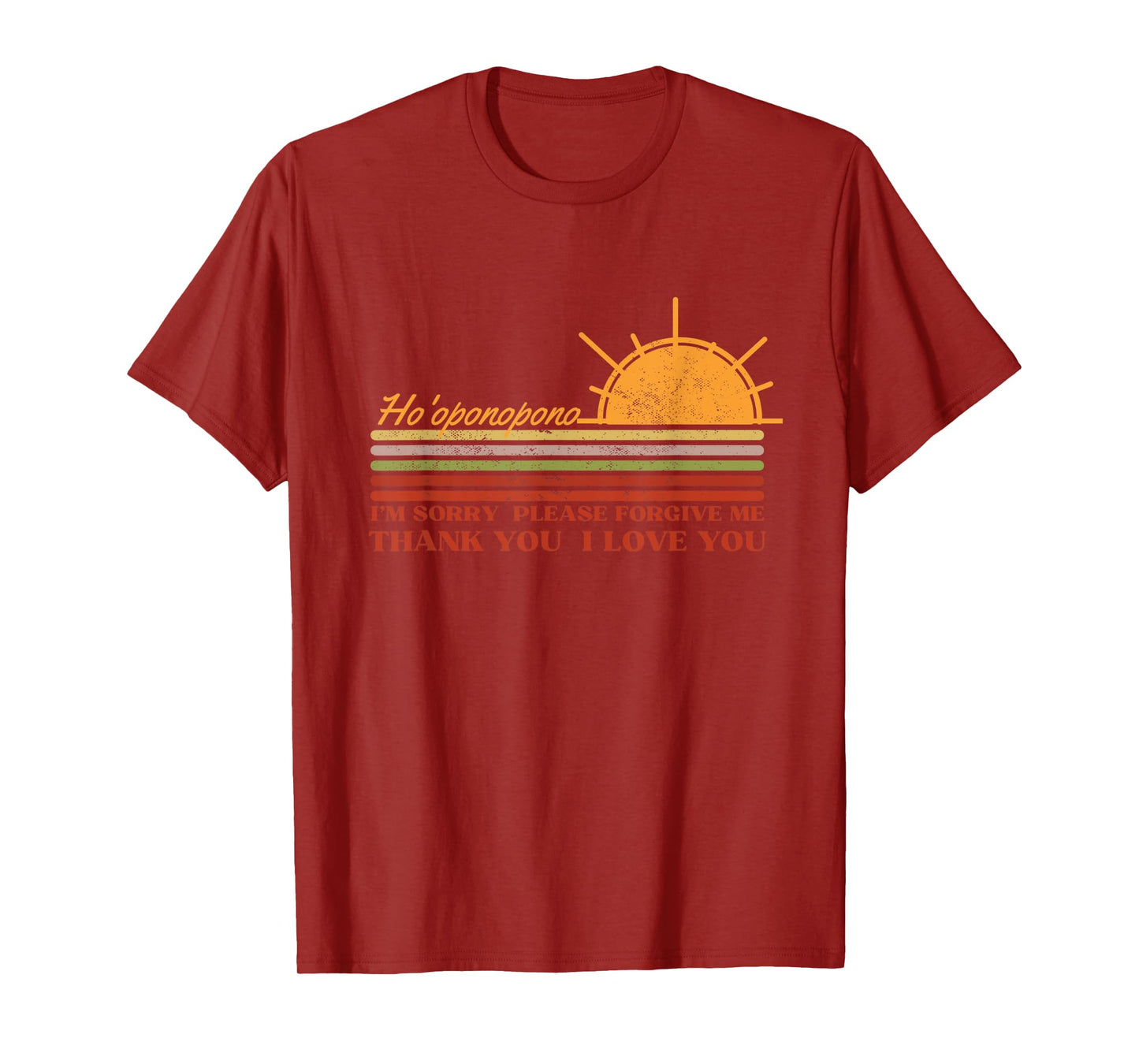 Ho'oponopono Hawaiian Prayer Meditations Yoga Sun Graphic T-Shirt