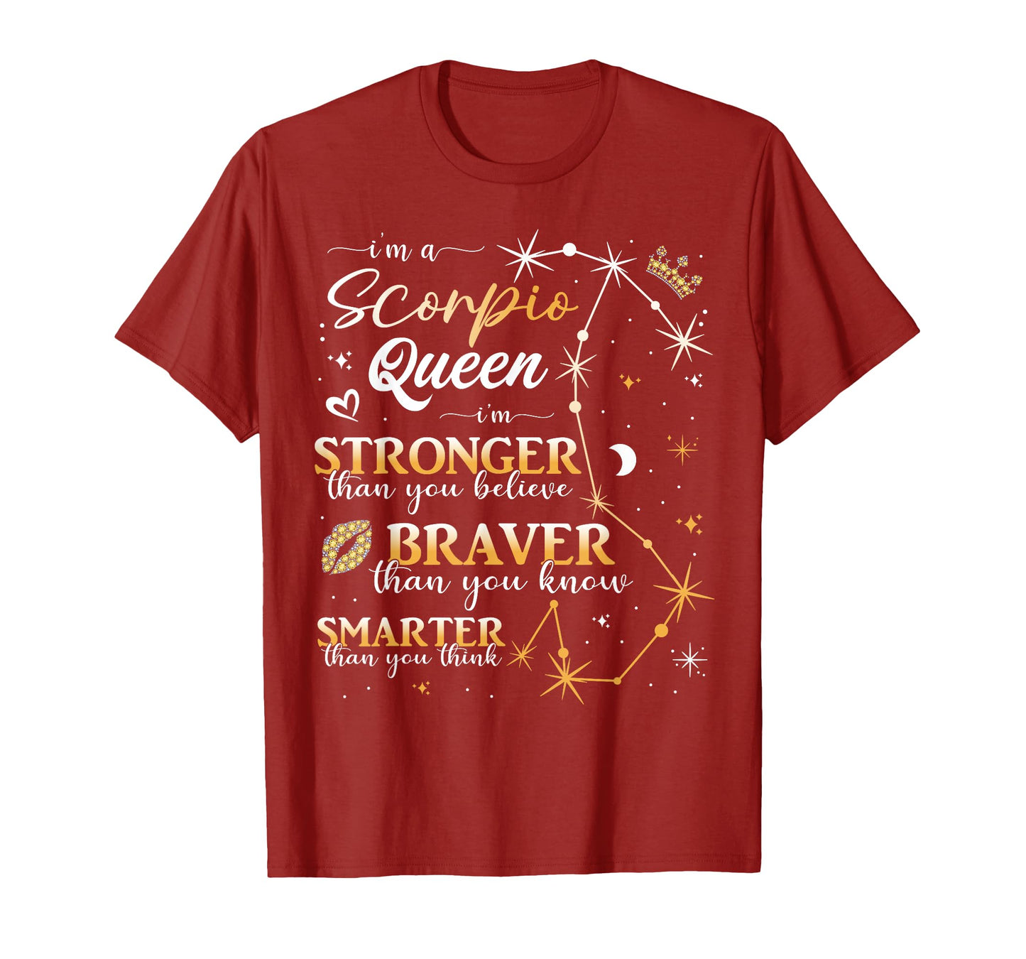 Scorpio Queen Scorpio Zodiac Sign Birthday Women Girls Lady T-Shirt