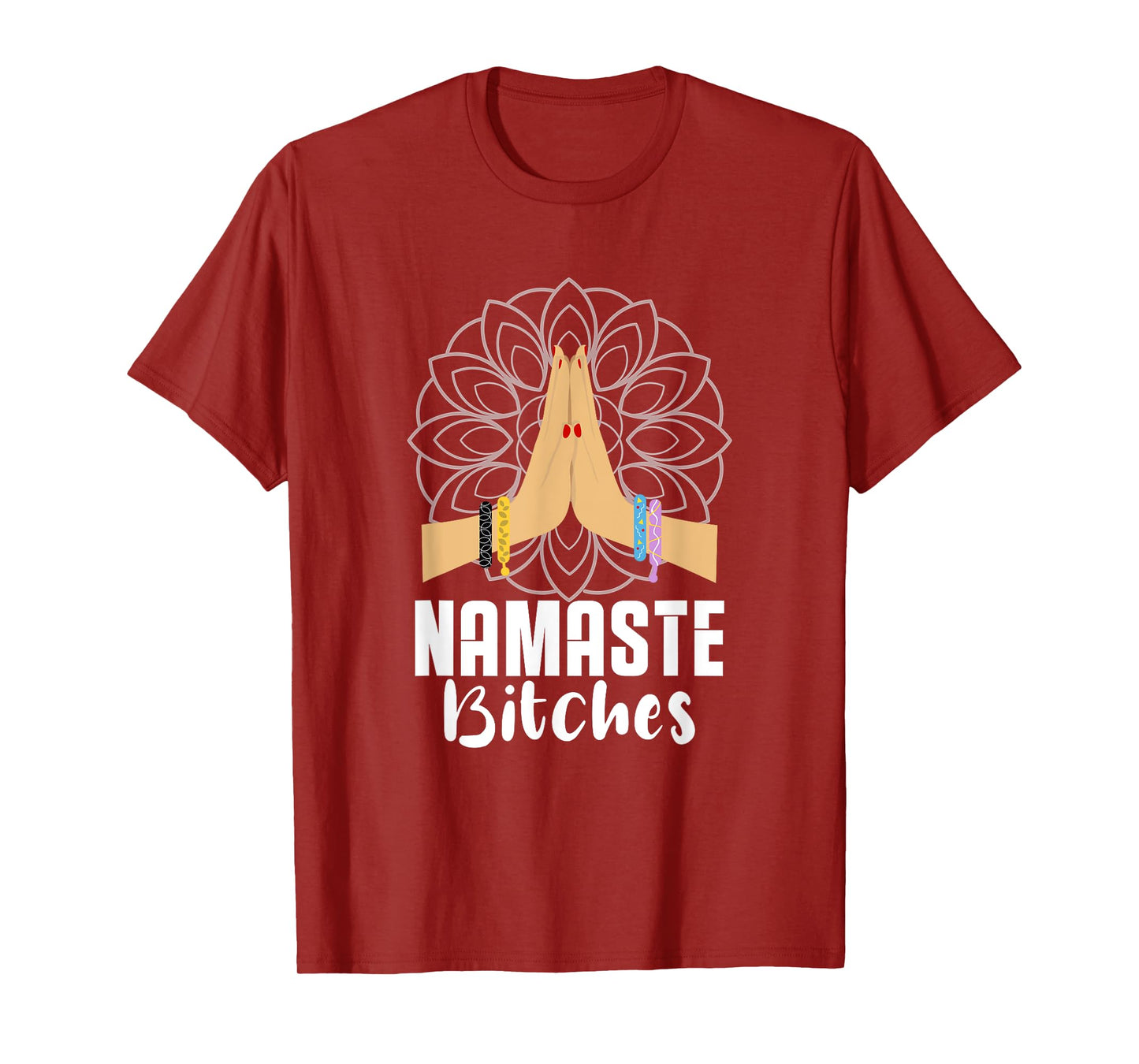 Namaste Bitches Yoga Practitioner Zen Meditaton Mandala T-Shirt