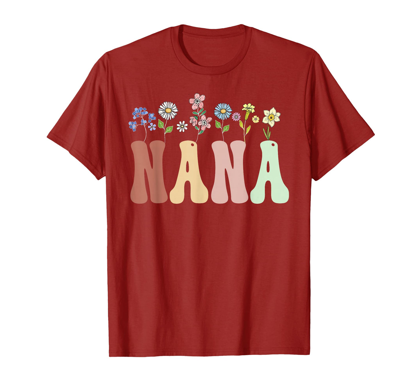 Nana Gifts Women Wildflower Floral Design Nana T-Shirt