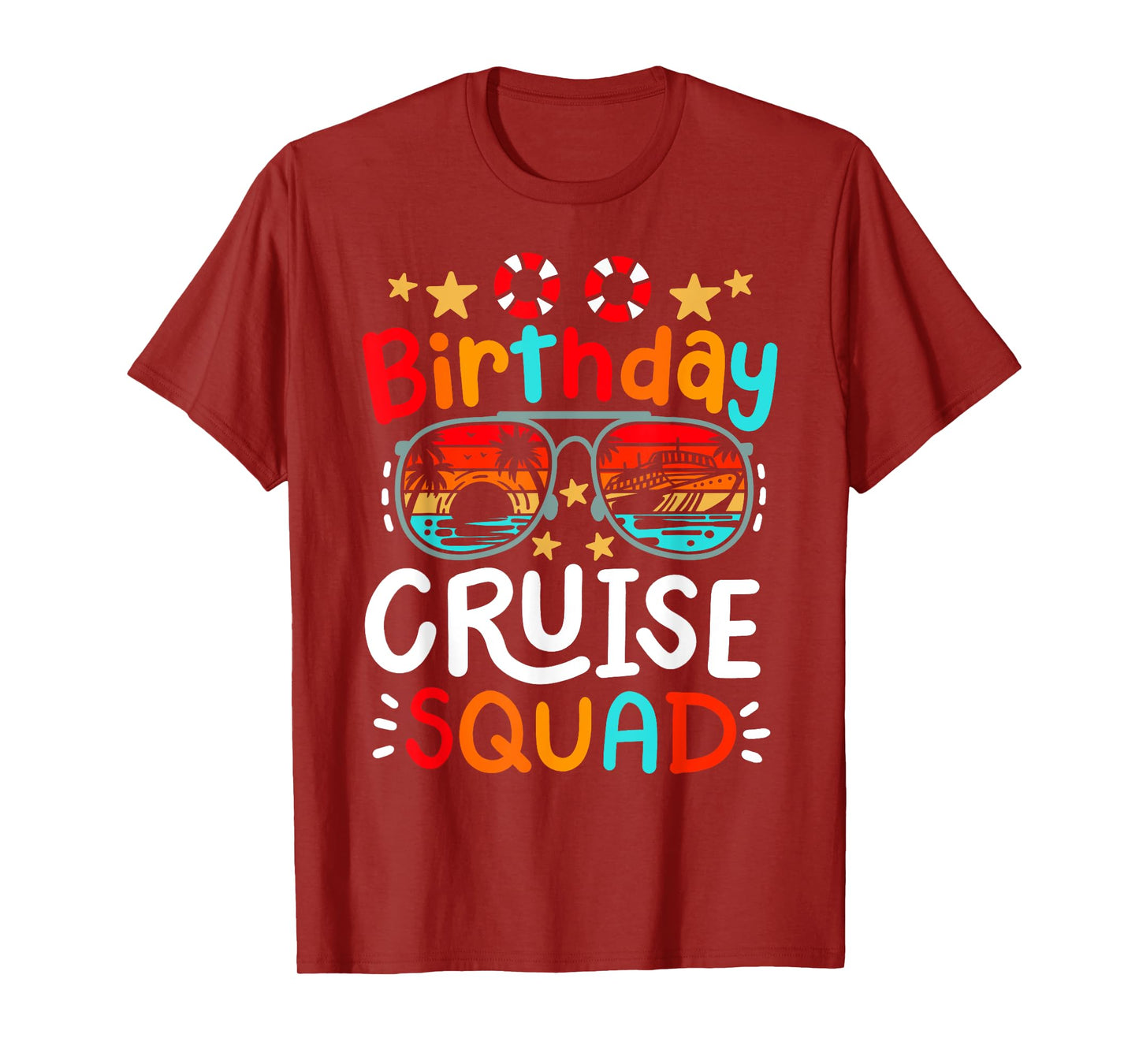 Birthday Cruise Squad Bday Cruising Vacation Men Women Kids T-Shirt