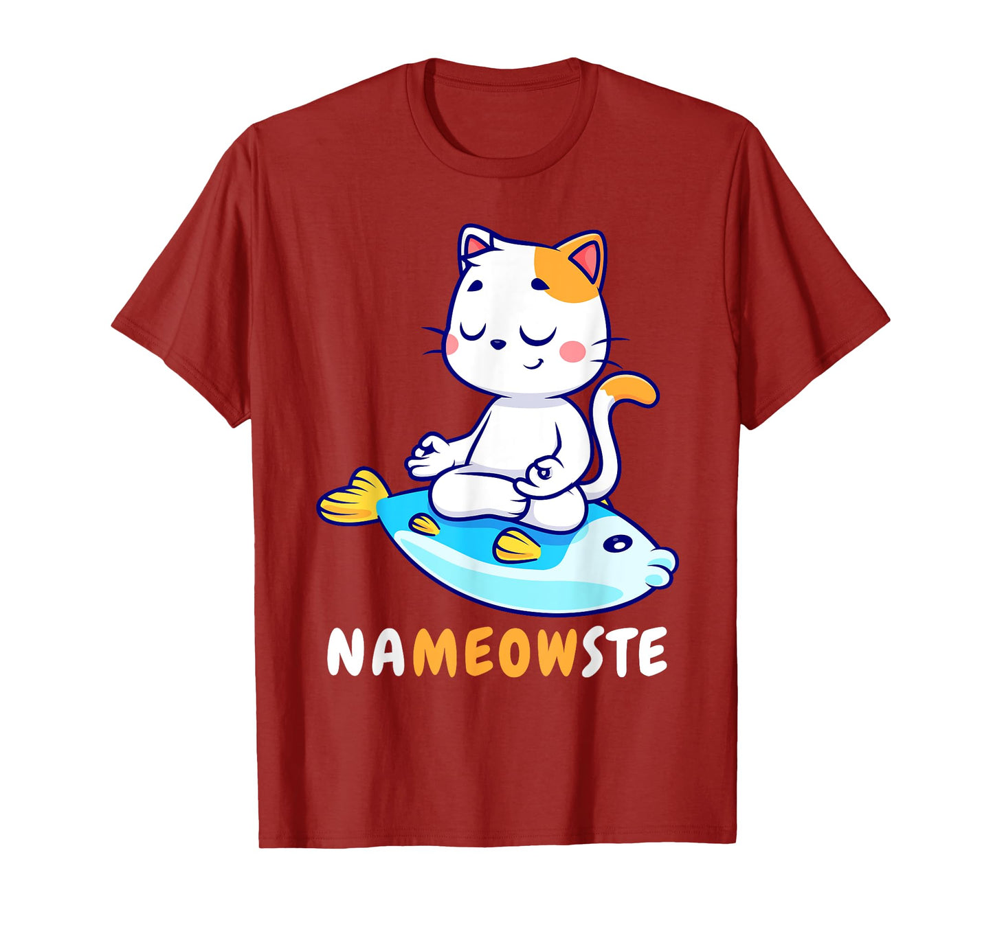 Yoga Cat Nameowste Meditation Zen Kitten Namaste Funny T-Shirt