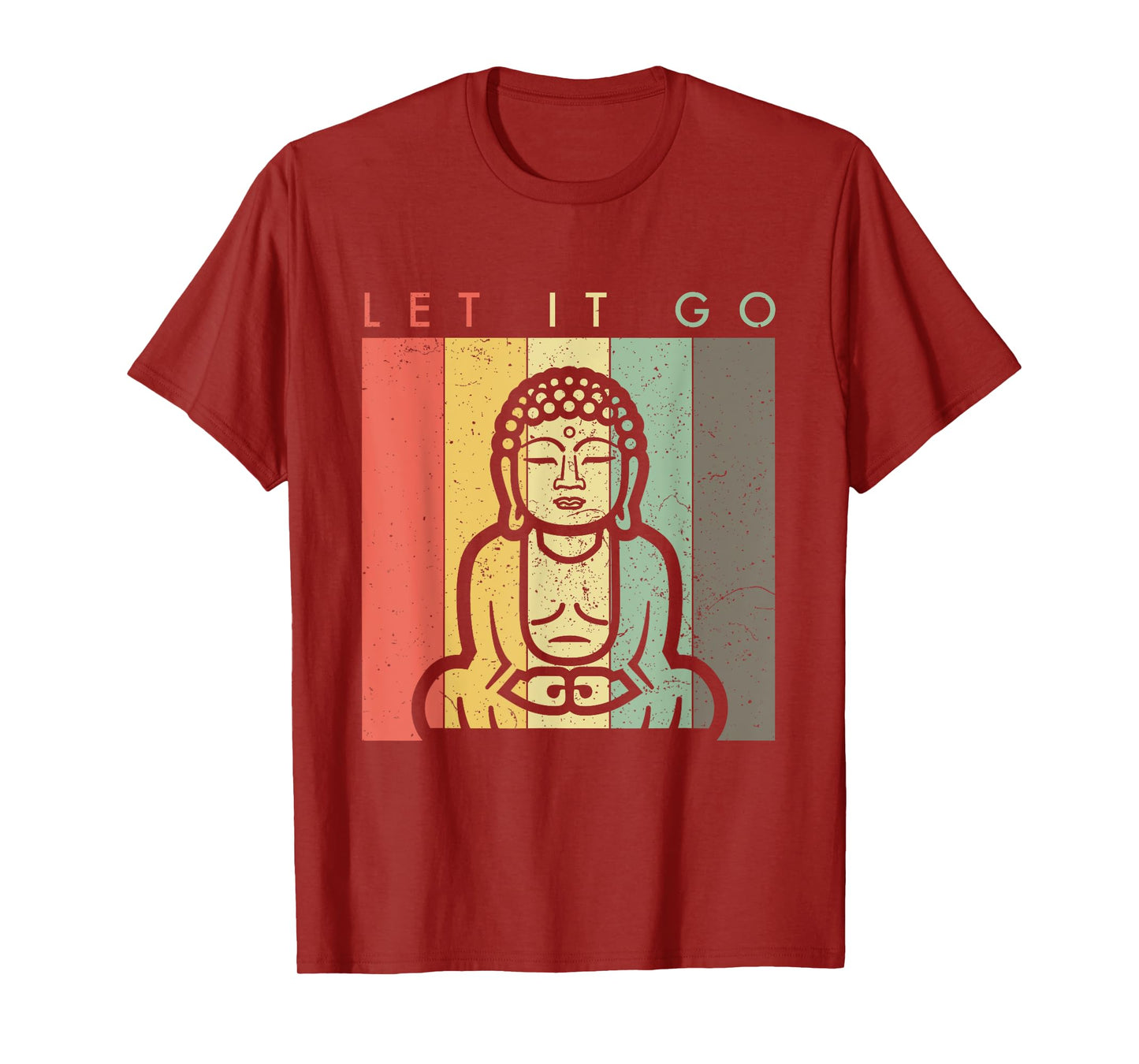 Retro Vintage Buddha Meditation - Let It Go - Spiritual T-Shirt